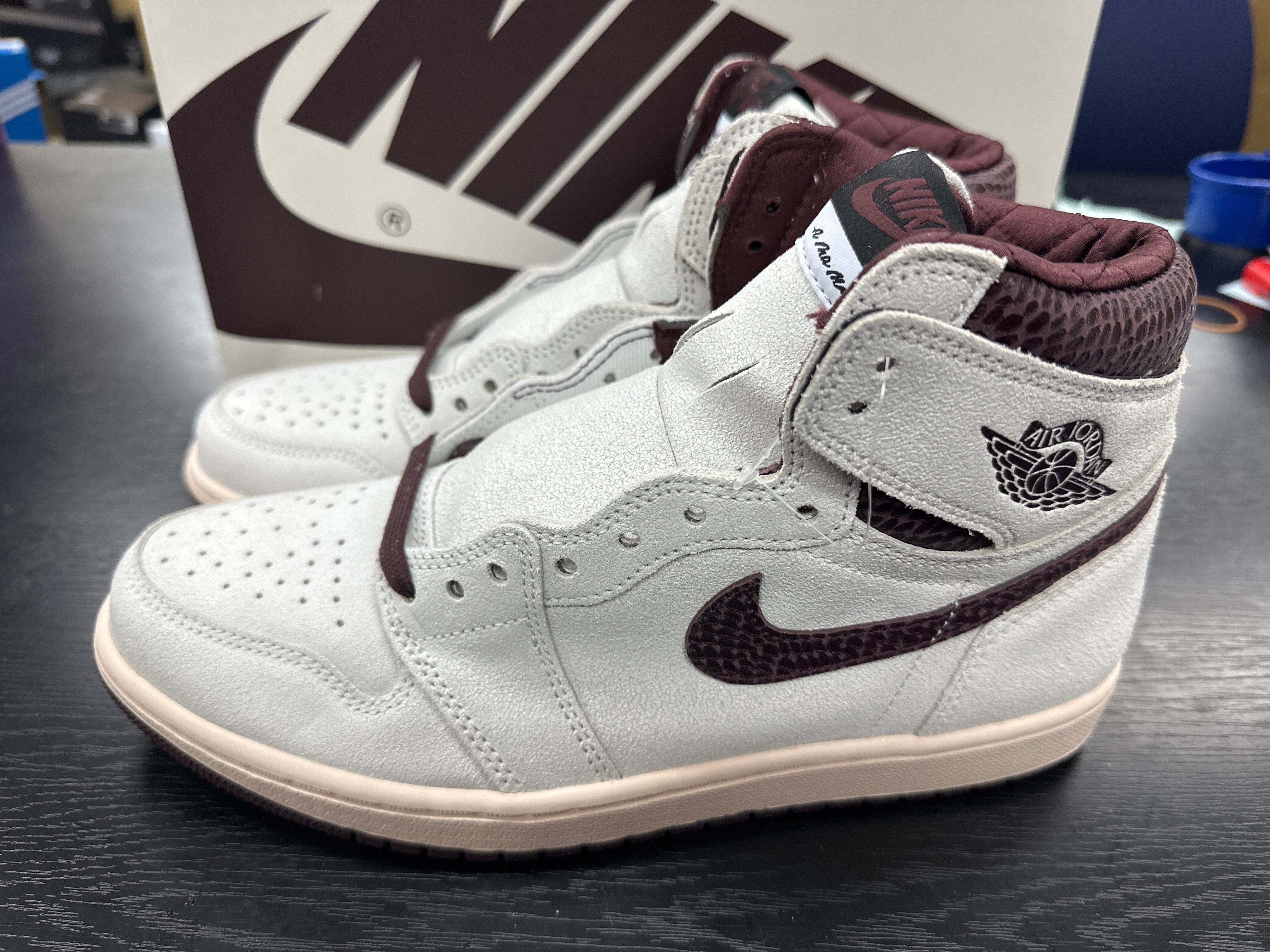 A Ma Maniere × Nike Air Jordan 1 Retro High OG "Sail and Burgundy"