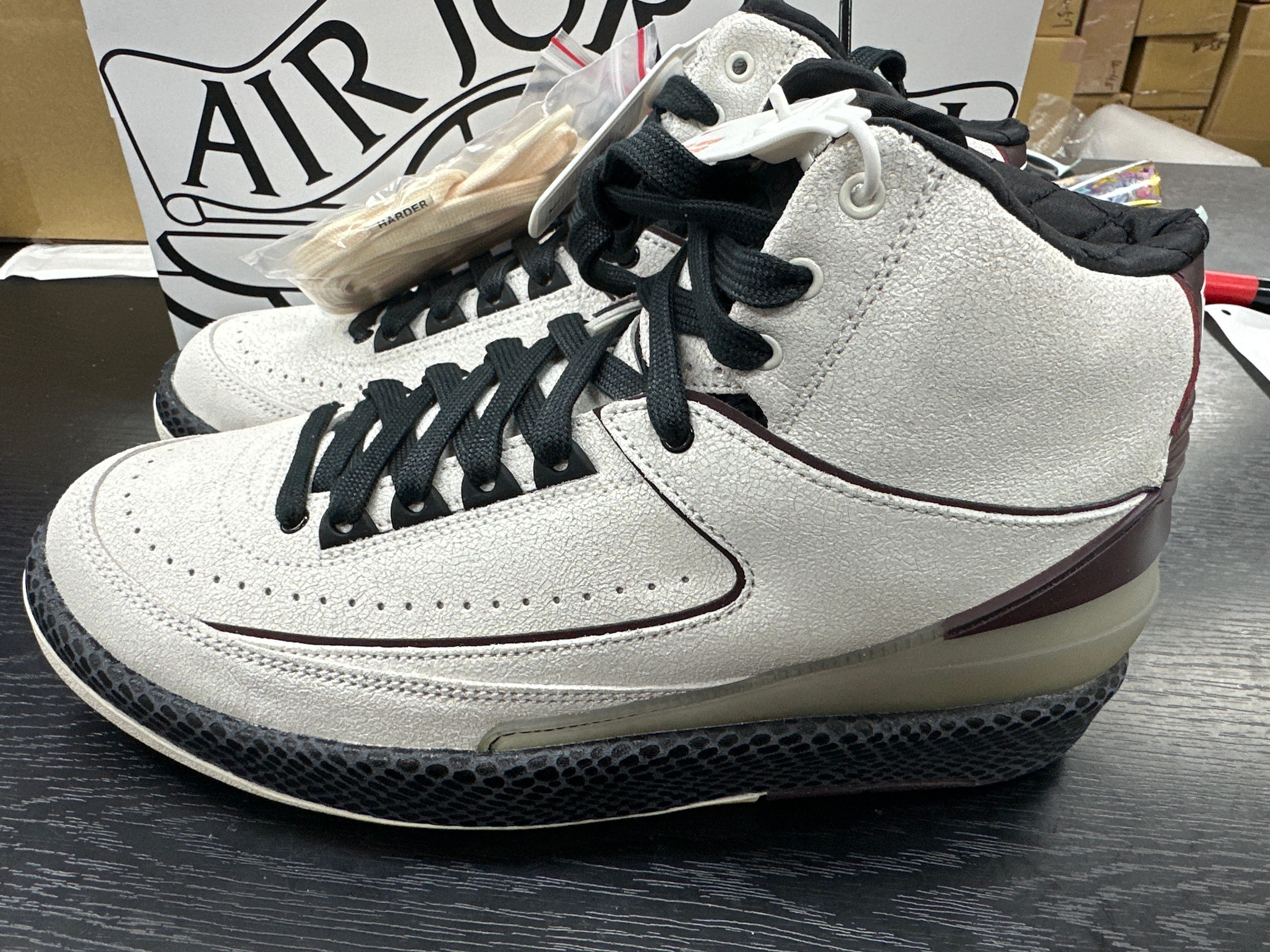 A Ma Maniere × Nike Air Jordan 2 "Airness/Sail and Burgundy"