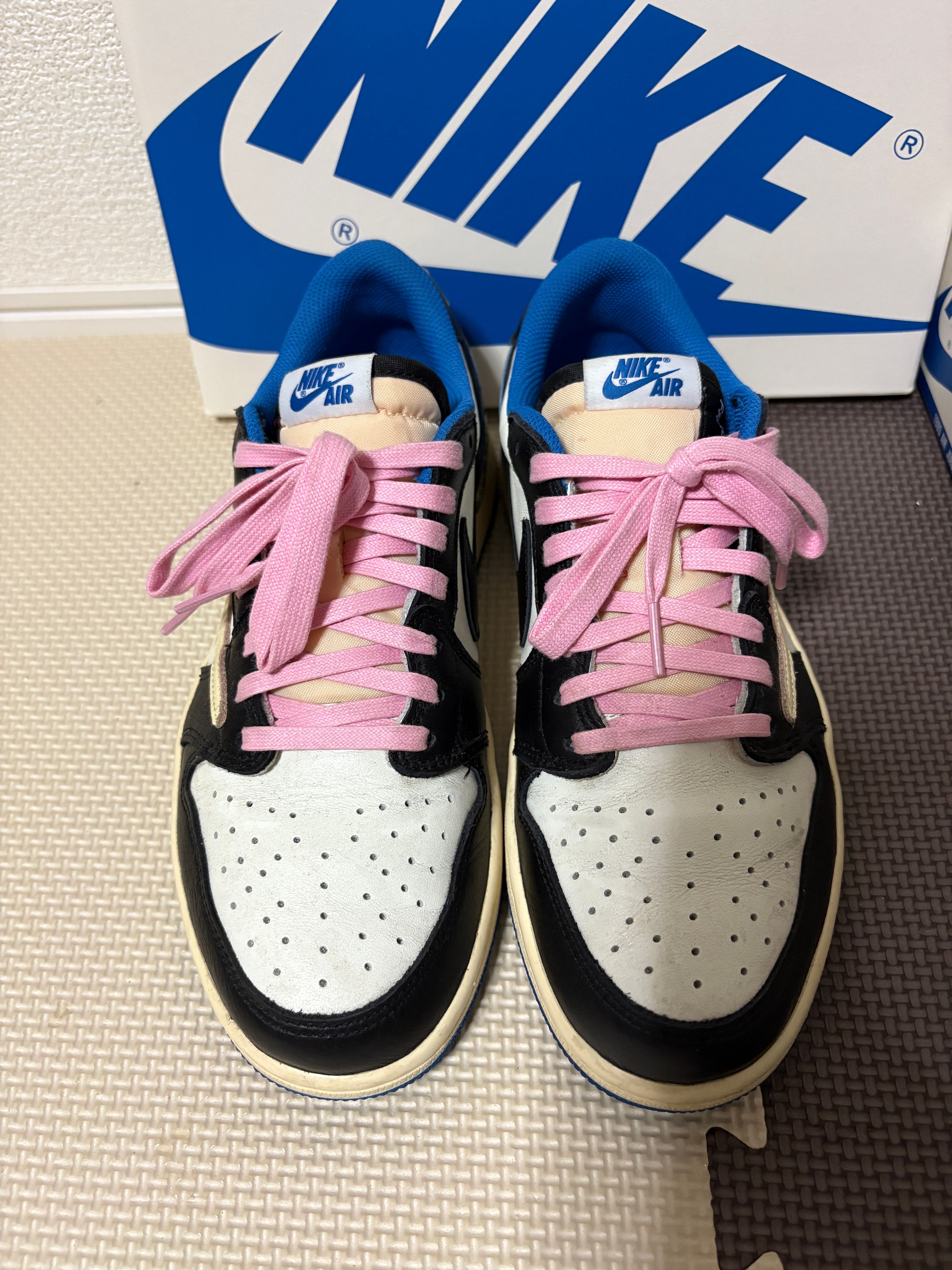 Travis Scott × fragment design × Nike Air Jordan 1 Low OG SP "Military Blue"