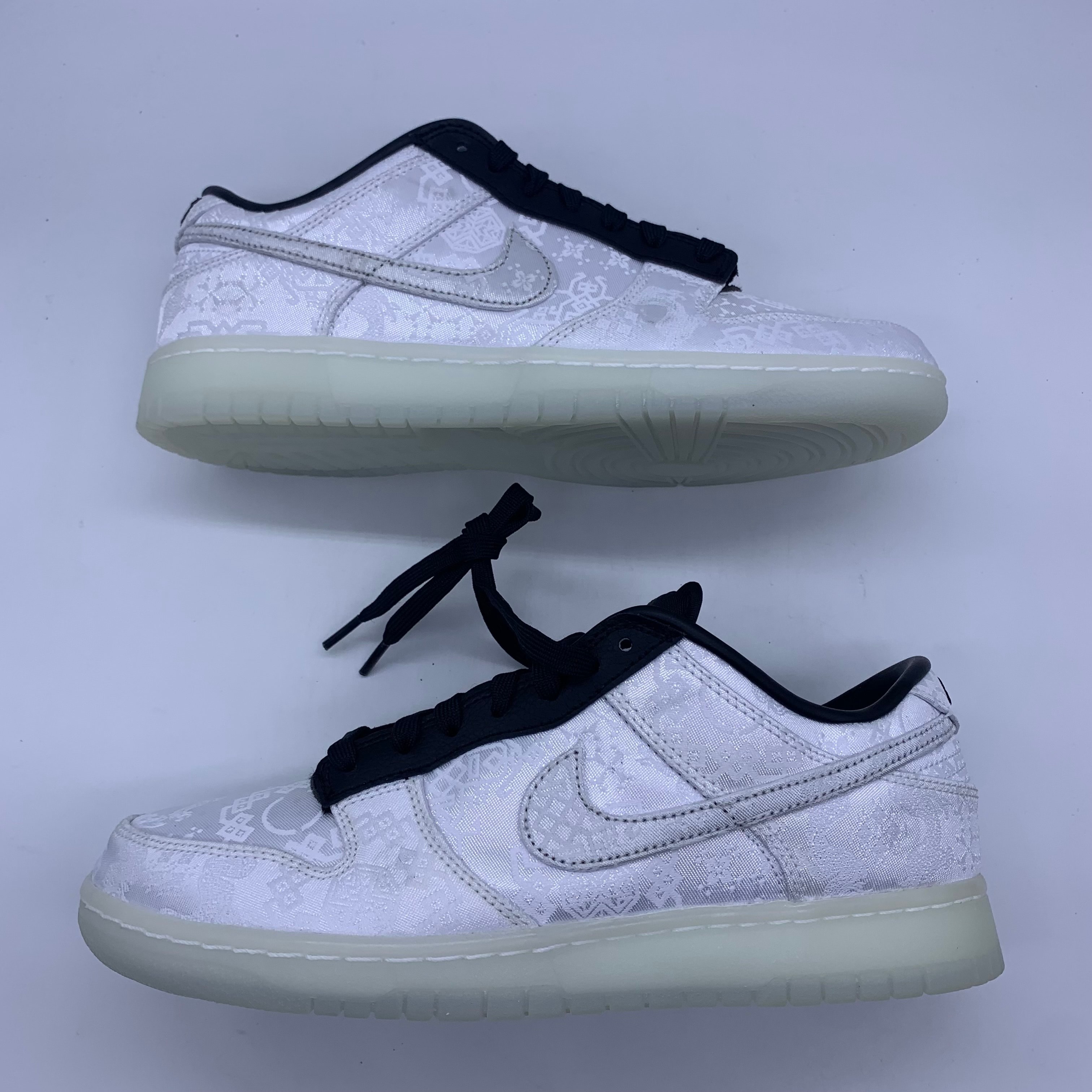 CLOT × fragment design × Nike Dunk Low "Black and White"