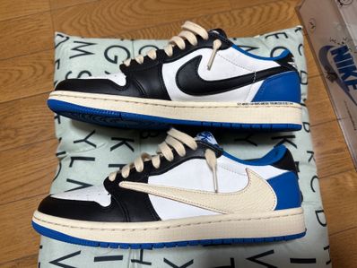 Travis Scott × fragment design × Nike Air Jordan 1 Low OG SP "Military Blue"