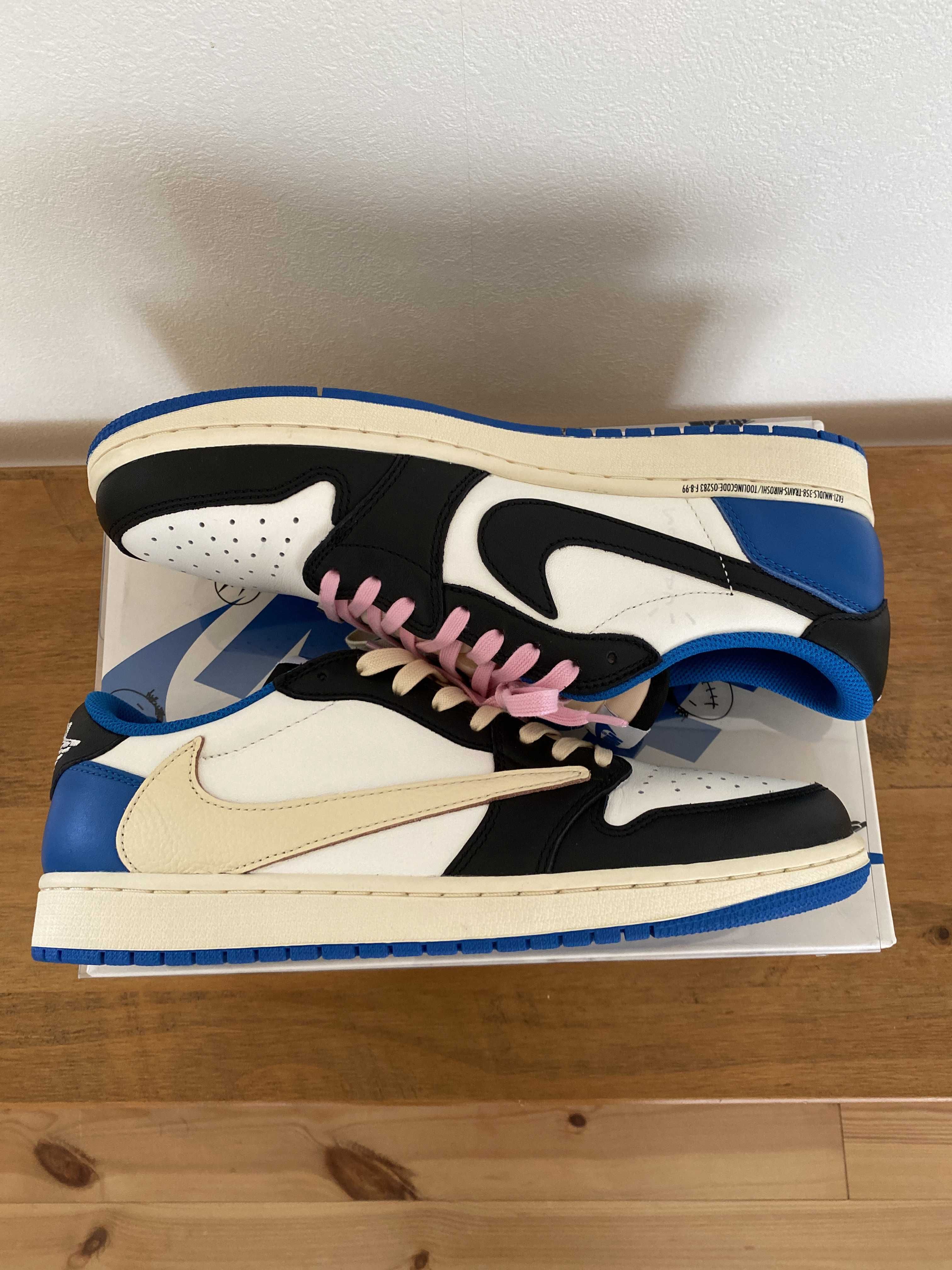 Travis Scott × fragment design × Nike Air Jordan 1 Low OG SP "Military Blue"