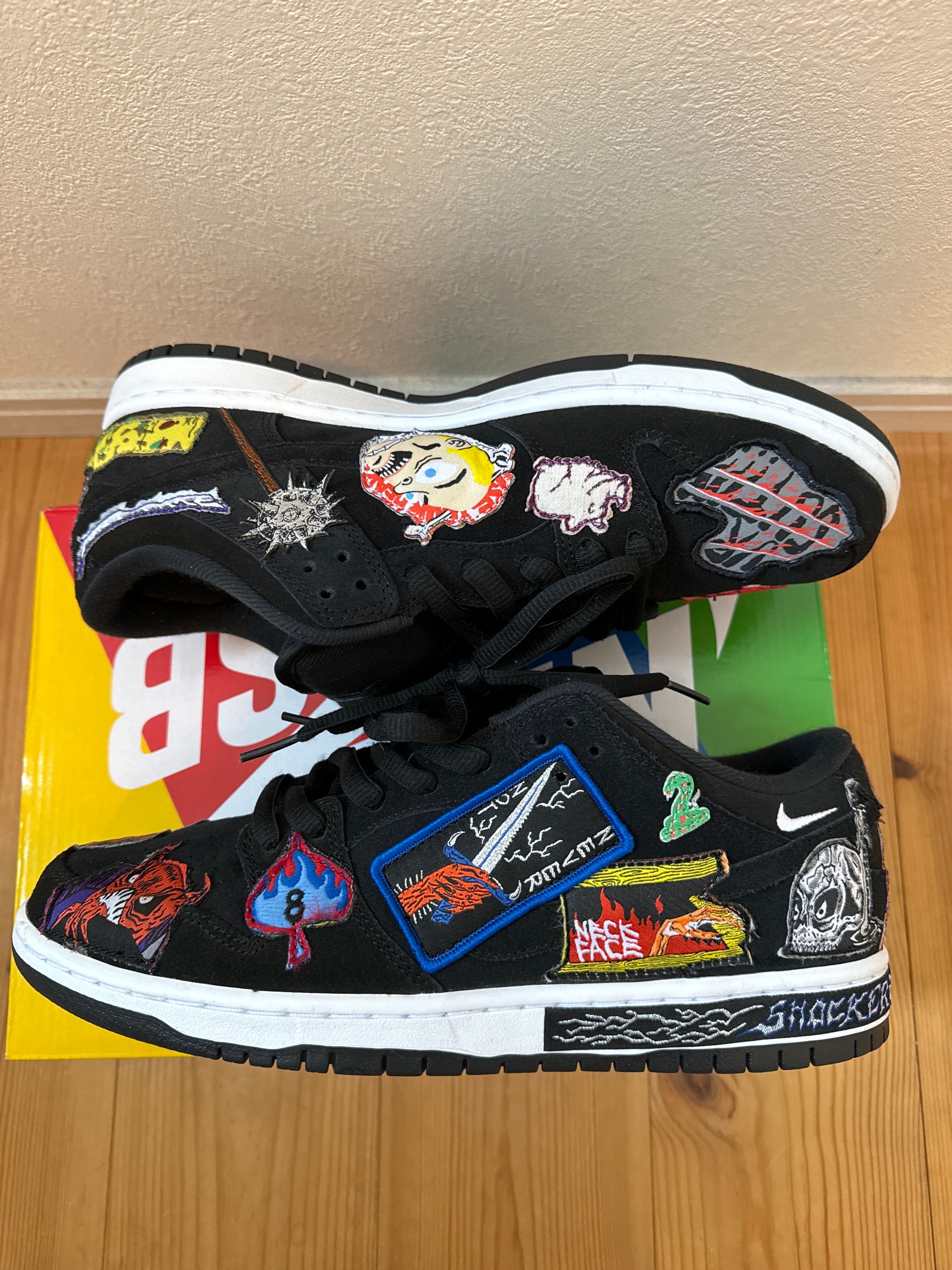 Neck face × Nike SB Dunk Low "Black/White/Multi Color"