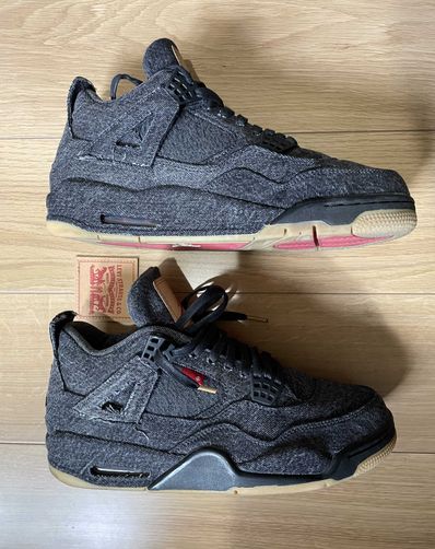 Nike × Levi's Air Jordan 4 "Black Denim" (Tag: ®)