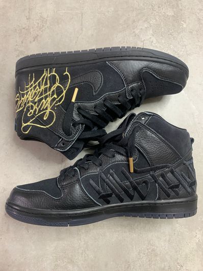 Faust × Nike SB Dunk High "Black and Metallic Gold"
