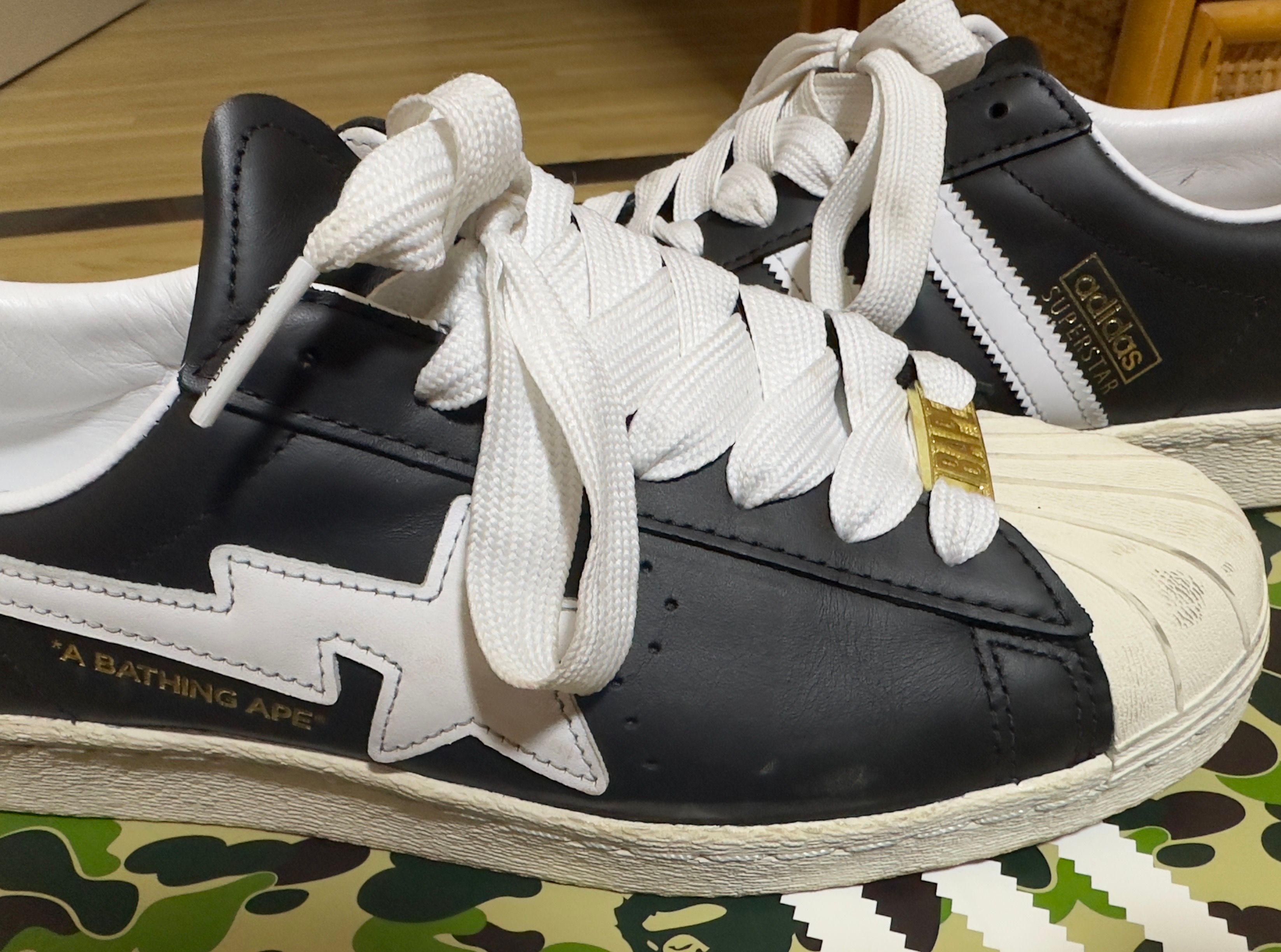 A BATHING APE × adidas Superstar "Black"