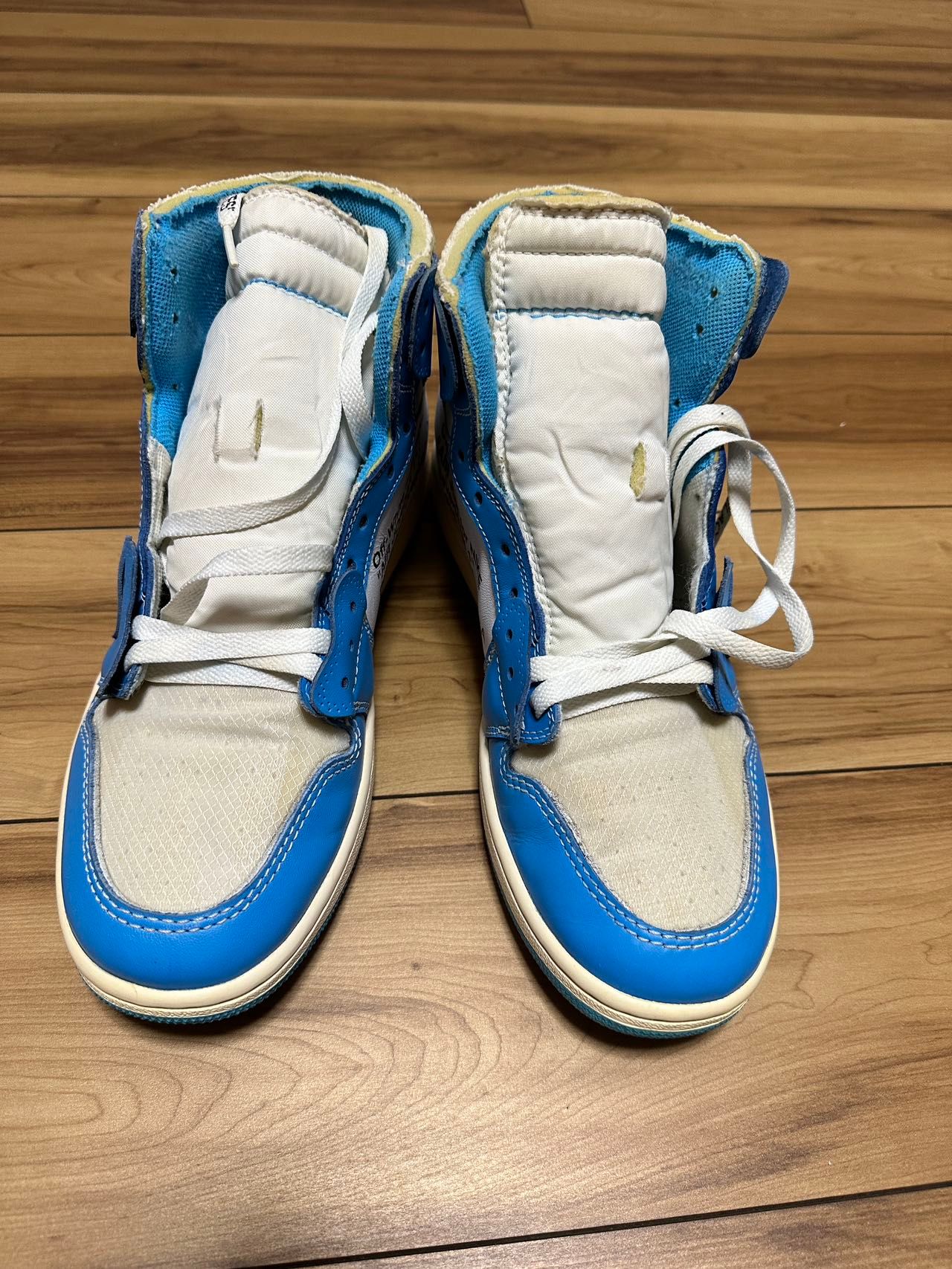 Off-White × Nike Air Jordan 1 High UNC "White/Dark Powder Blue"