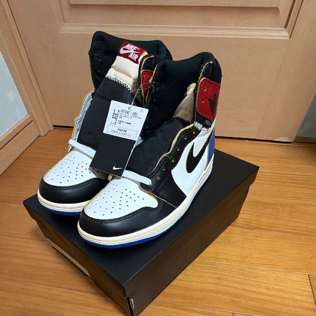 fragment design × UNION × Nike Air Jordan 1 High OG "Black/Varsity Red"