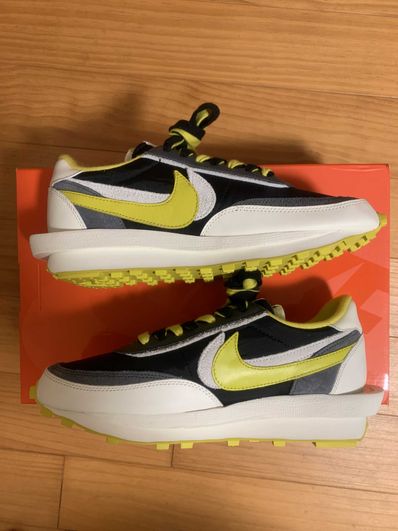 UNDERCOVER × sacai × Nike LD Waffle "Black/Sail-Dark Grey-Bright Citron"