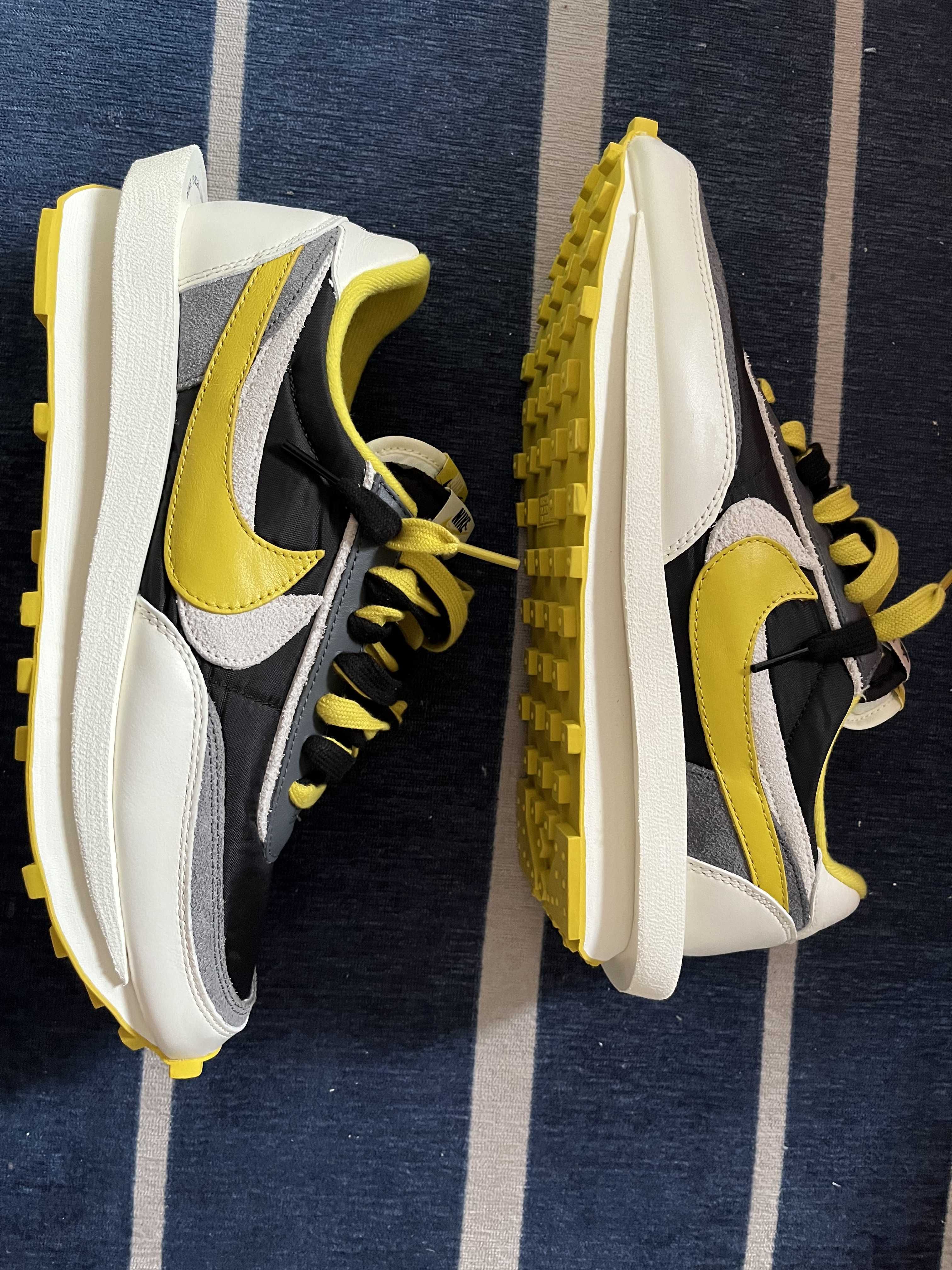 UNDERCOVER × sacai × Nike LD Waffle "Black/Sail-Dark Grey-Bright Citron"