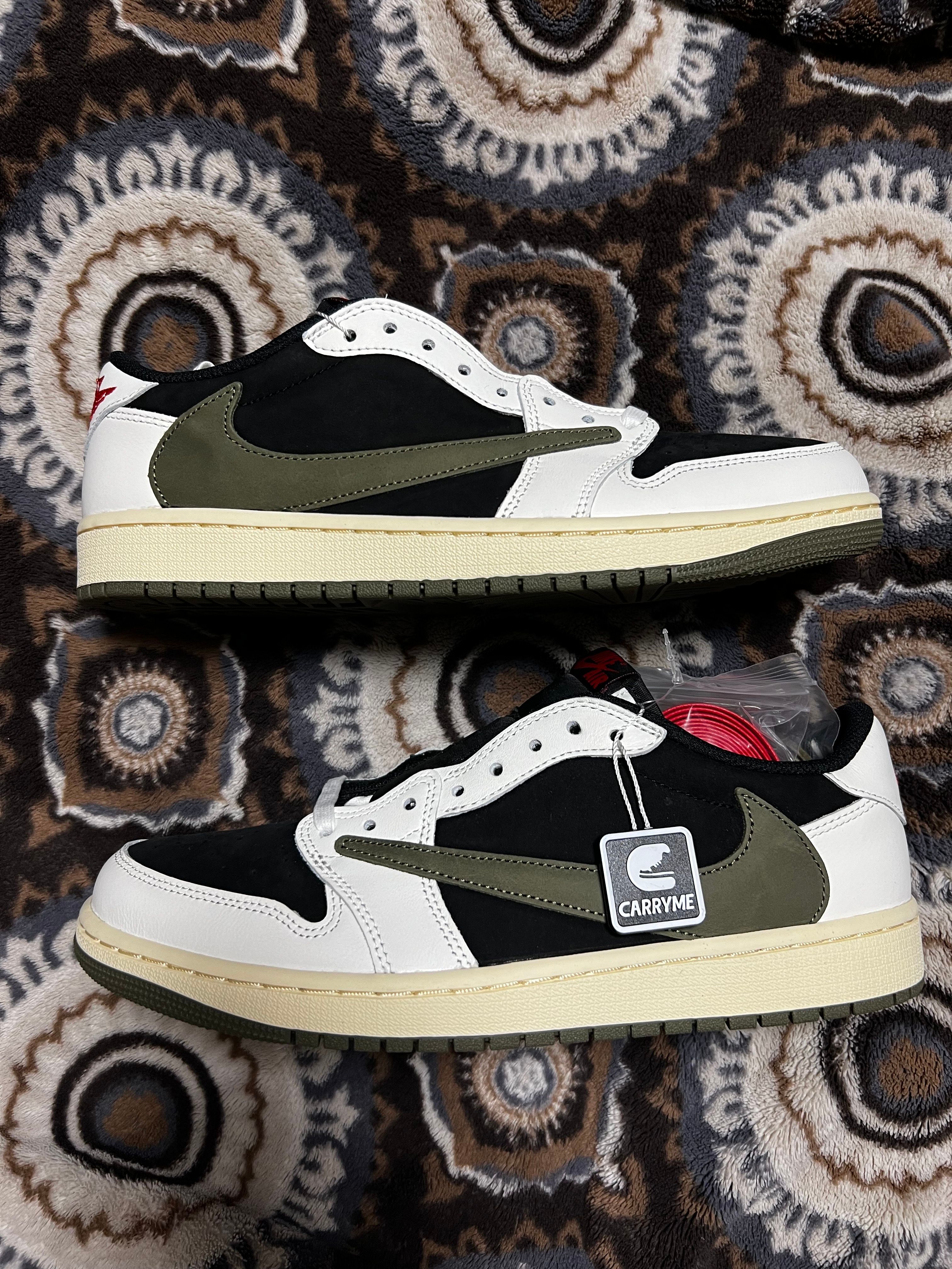 Travis Scott × Nike Women's Air Jordan 1 Low OG "Medium Olive"