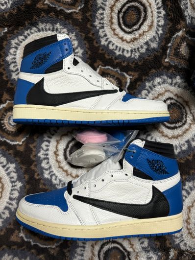 Travis Scott × fragment design × Nike Air Jordan 1 Retro High OG SP "Military Blue"