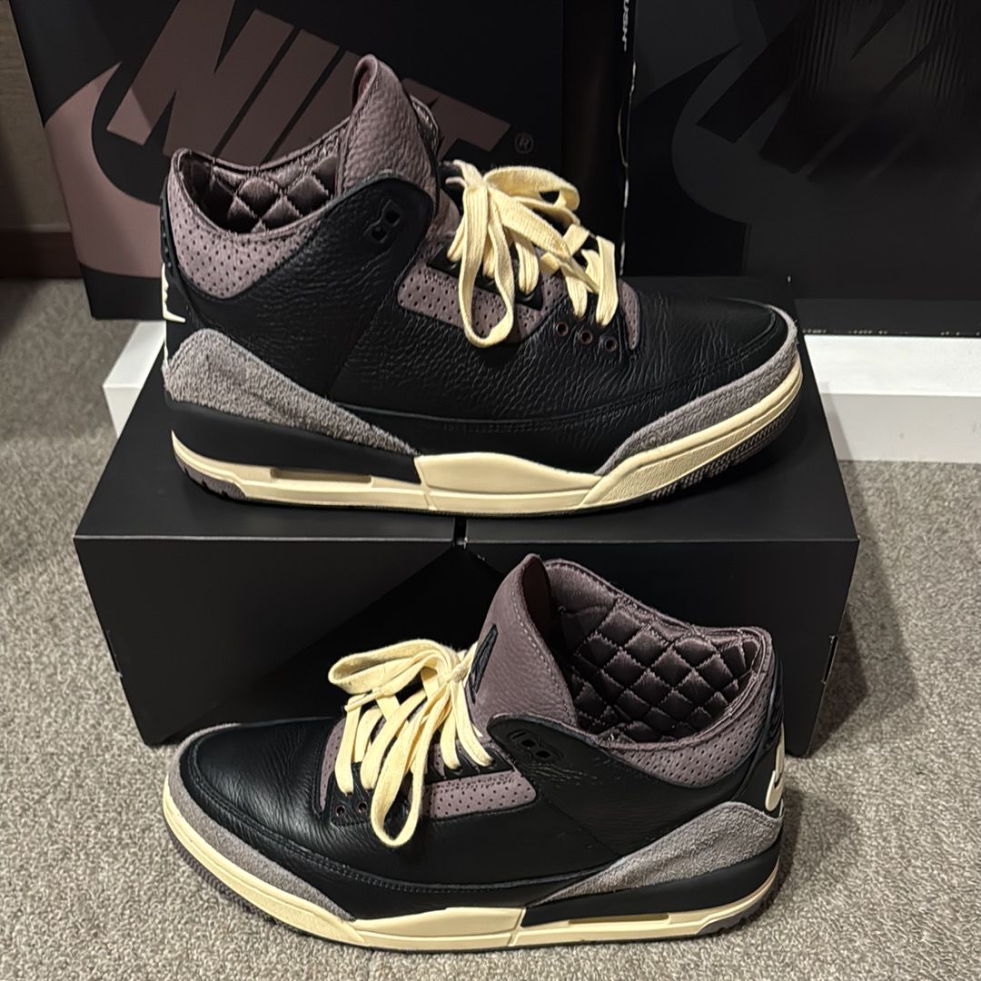 A Ma Maniere × Nike Women's Air Jordan 3 Retro OG SP "Black and Flat Pewter/WYWS"