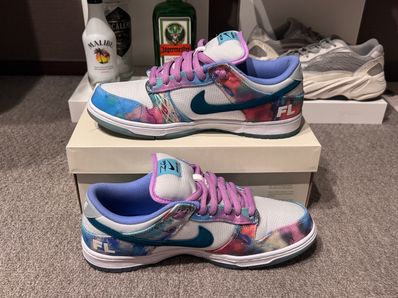 Futura × Nike SB Dunk Low "White and Geode Teal"