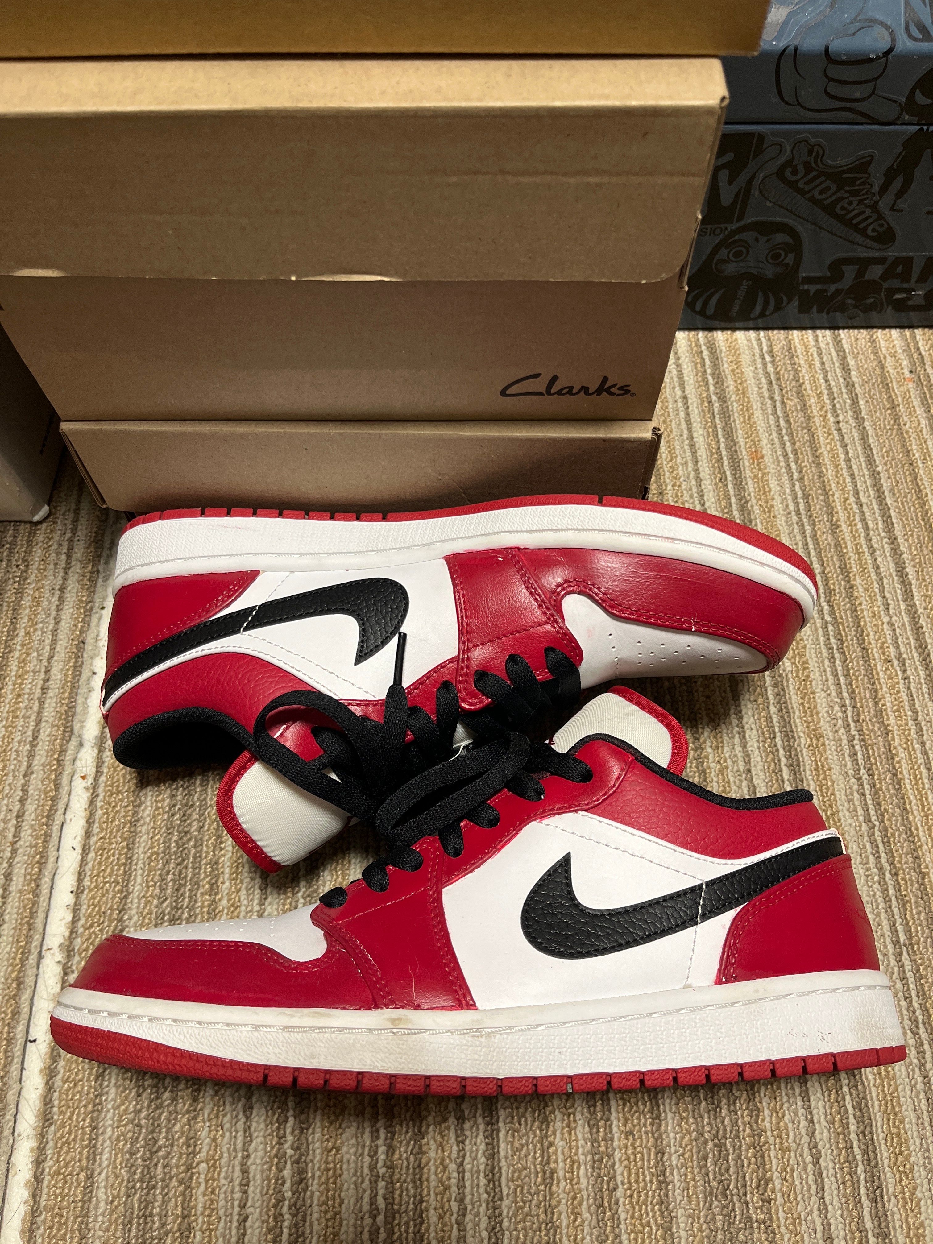 NIKE AIR JORDAN 1 LOW "WHITE/UNIVERSITY RED/BLACK"