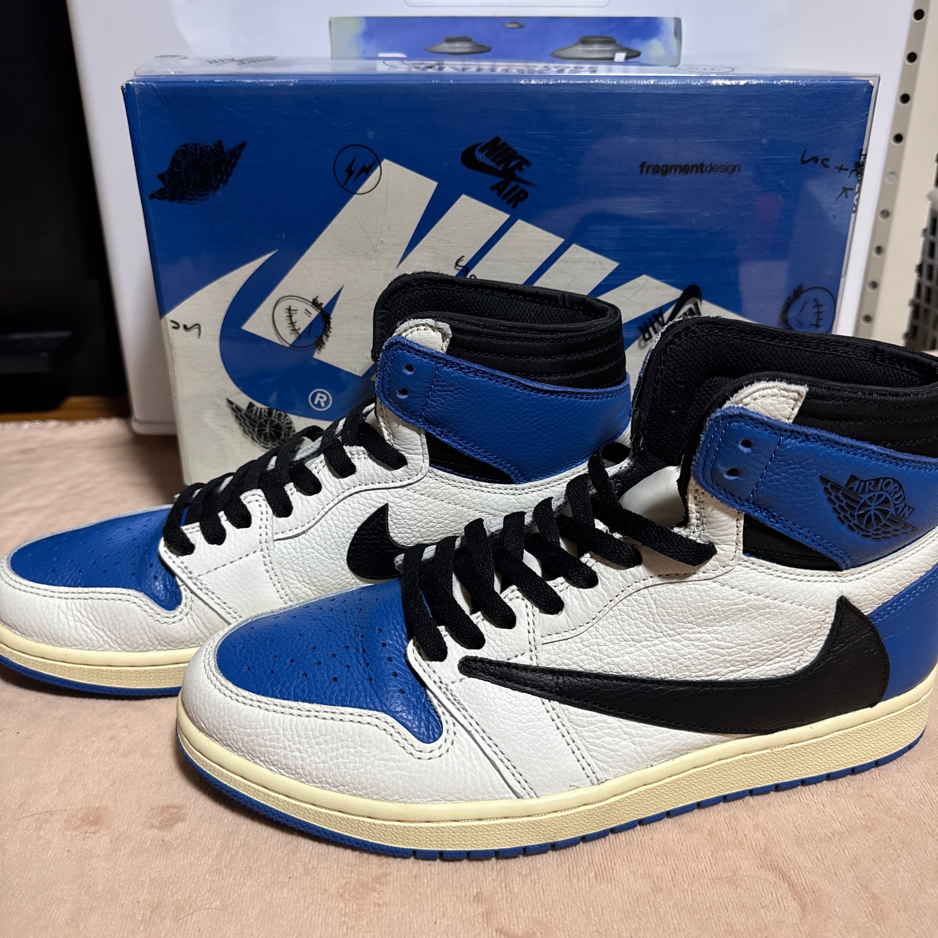 Travis Scott × fragment design × Nike Air Jordan 1 Retro High OG SP "Military Blue"