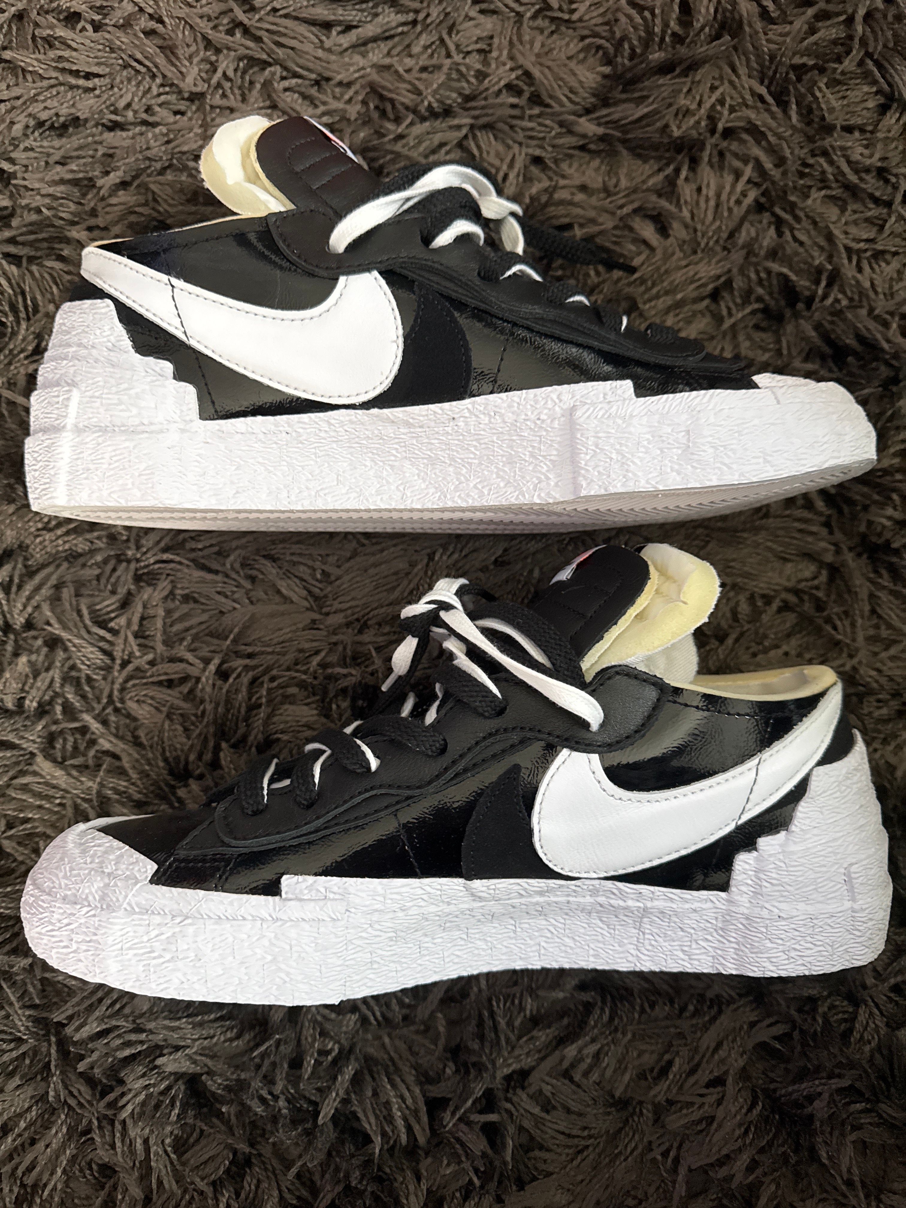 sacai × Nike Blazer Low "Black Patent Leather"
