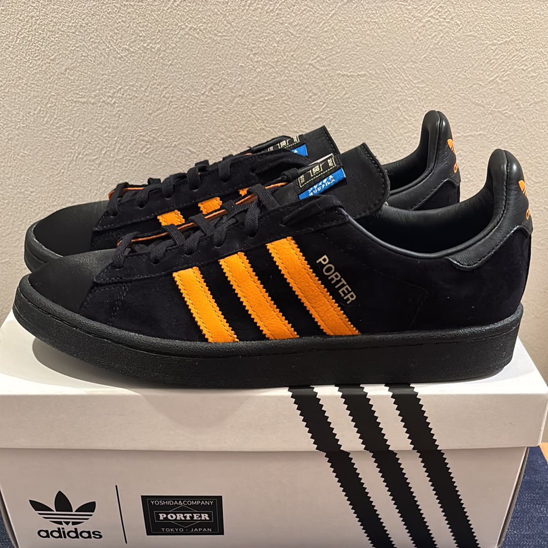 Porter × adidas Campus "Black Orange"