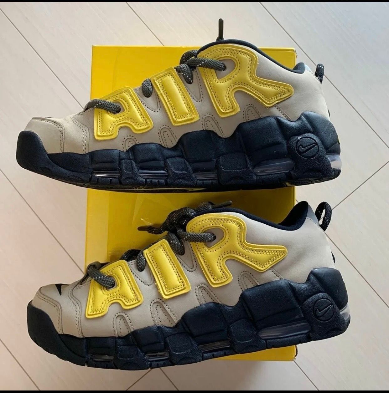AMBUSH × Nike Air More Uptempo Low "Vivid Sulfur and Limestone"