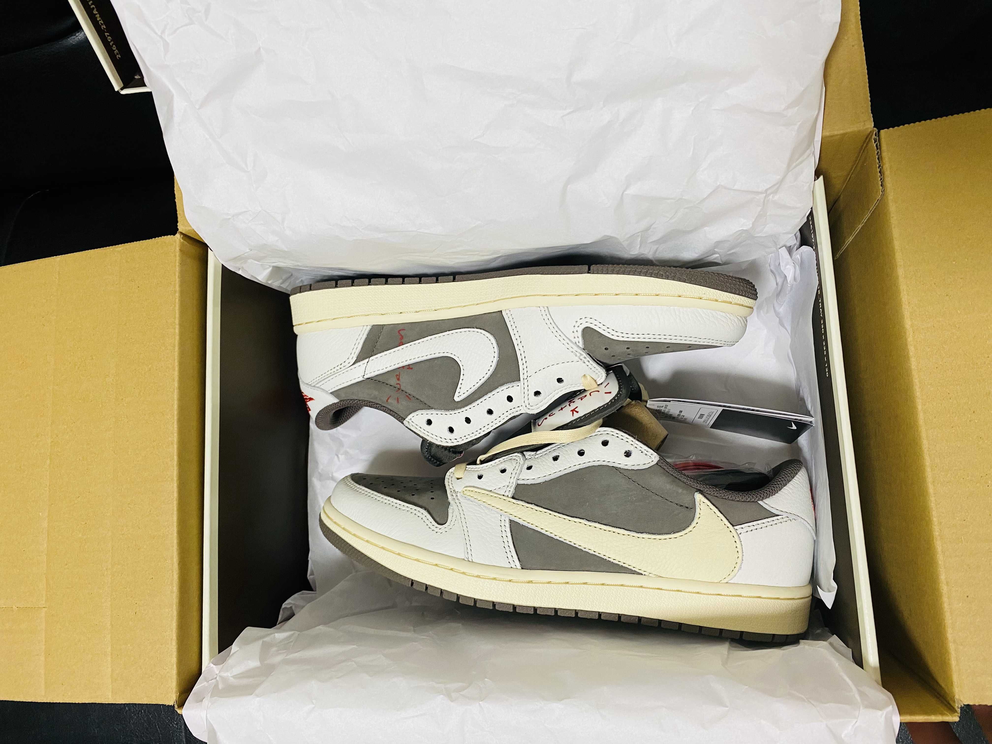 Travis Scott × Nike Air Jordan 1 Low OG SP "Reverse Mocha/Sail and Ridgerock"