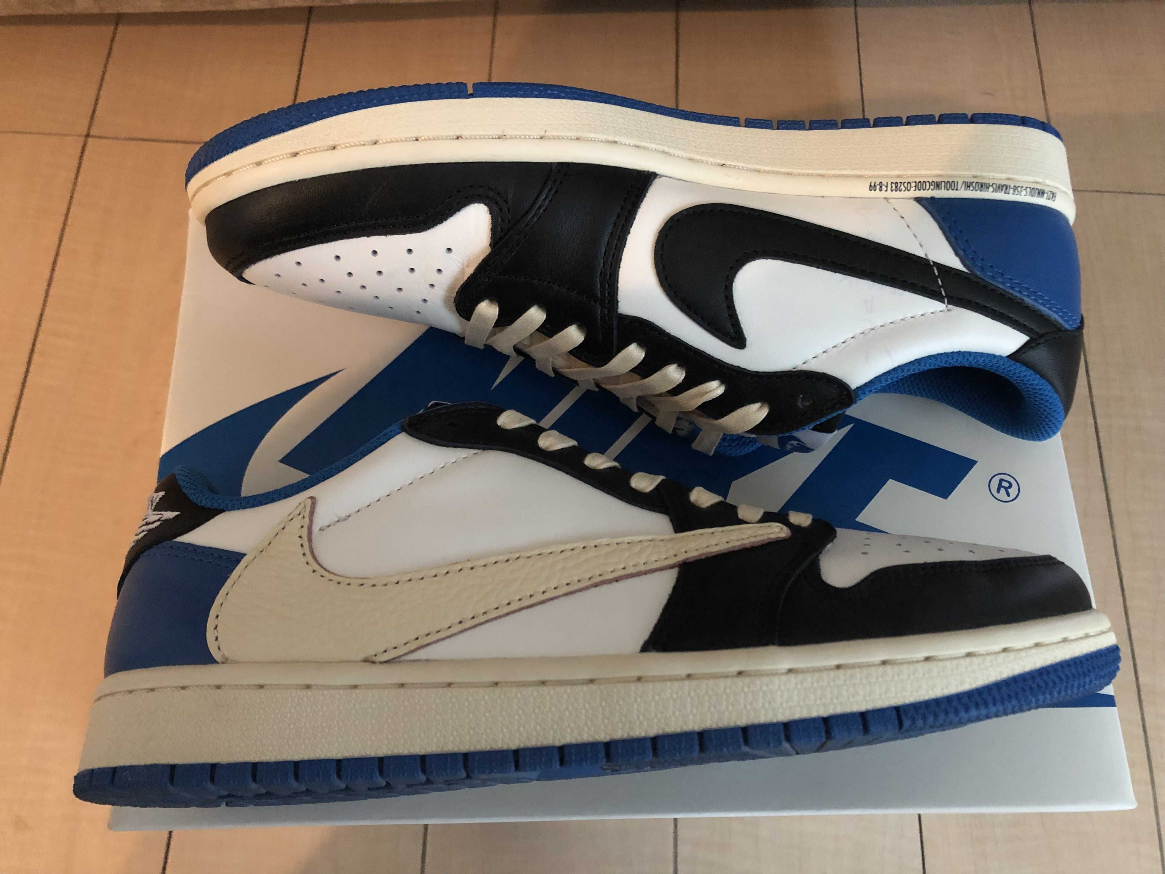 Travis Scott × fragment design × Nike Air Jordan 1 Low OG SP "Military Blue"