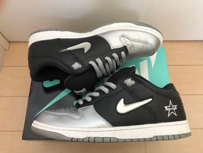 Supreme × Nike Dunk Low "Metallic Silver/Black"