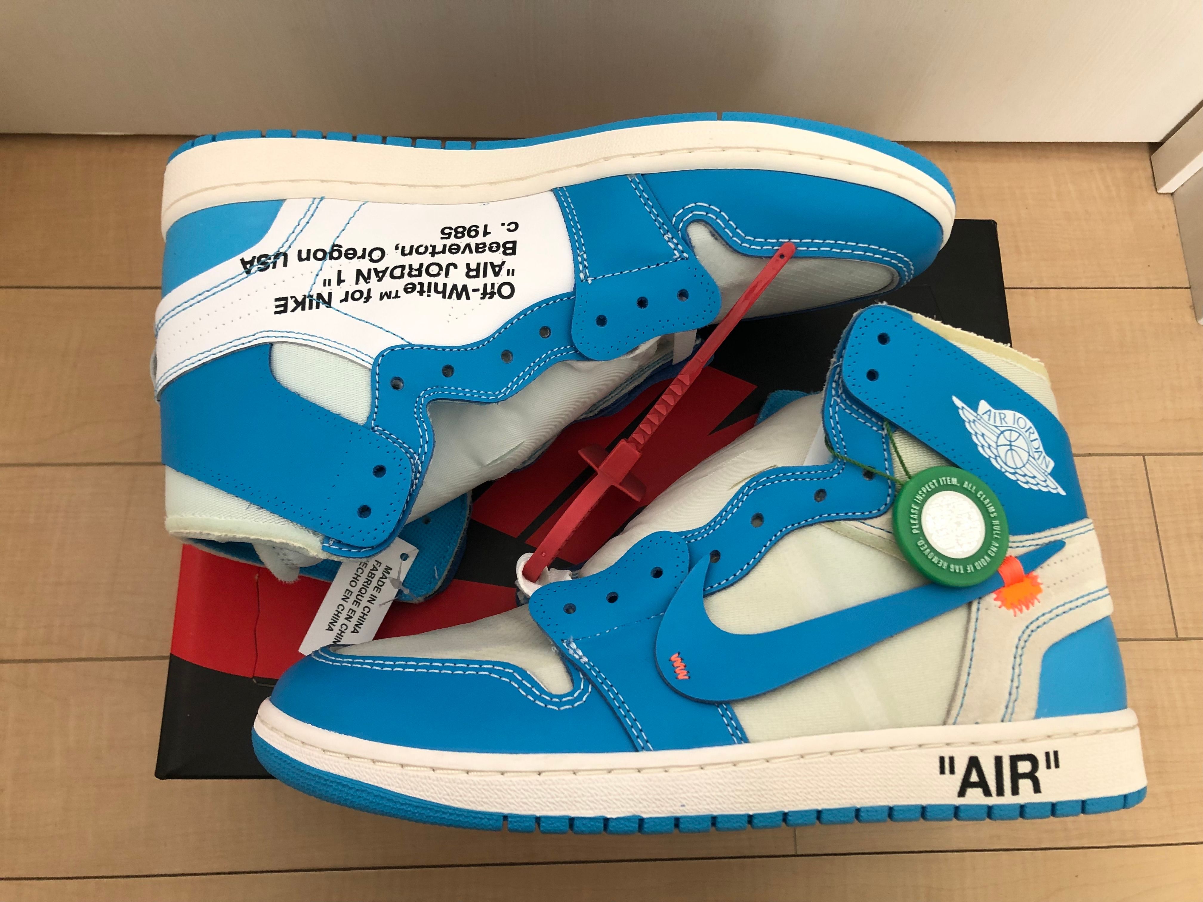 Off-White × Nike Air Jordan 1 High UNC "White/Dark Powder Blue"