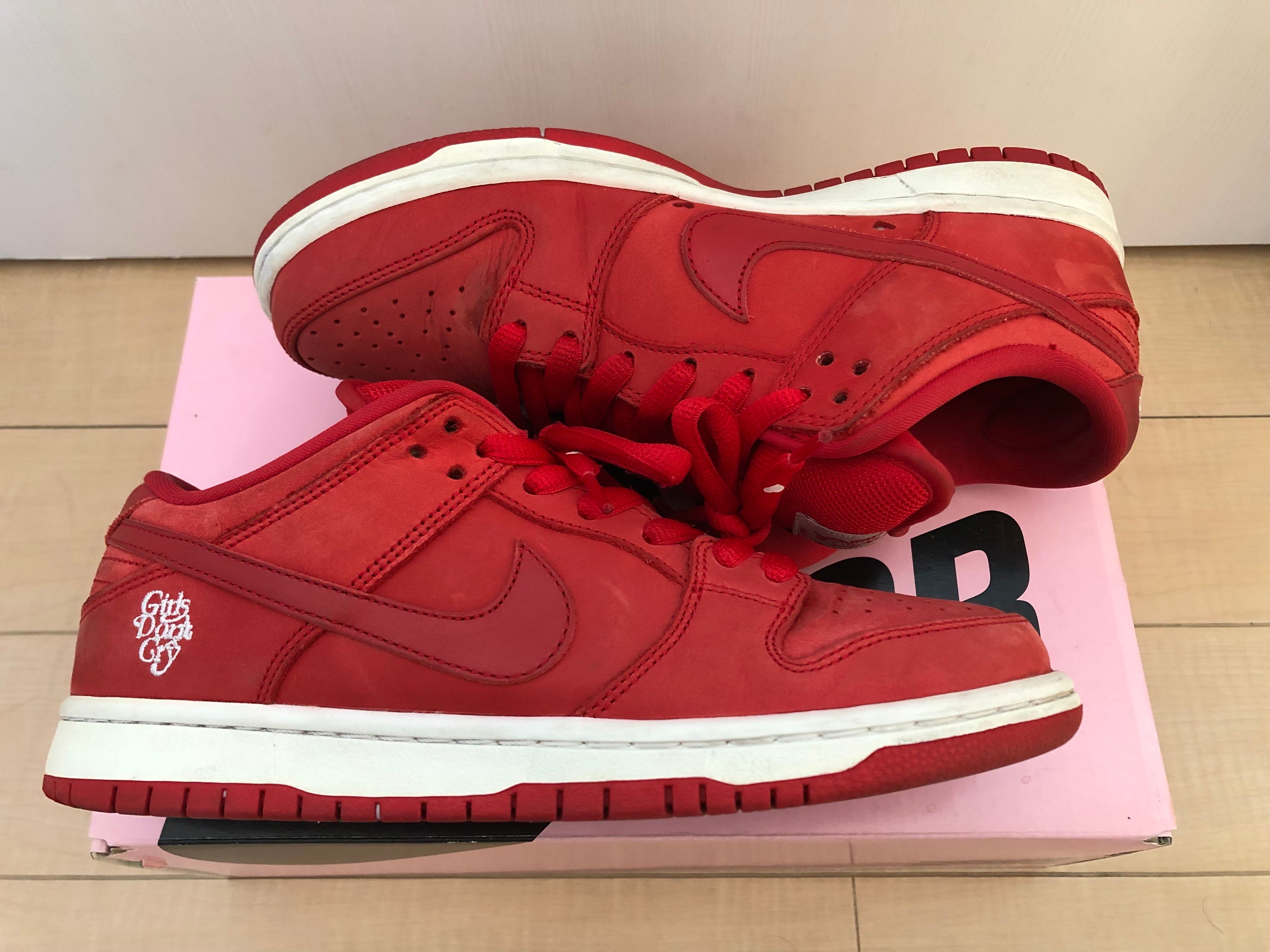 Girls Don't Cry × Nike SB Dunk Low Pro QS "Red" / VERDY