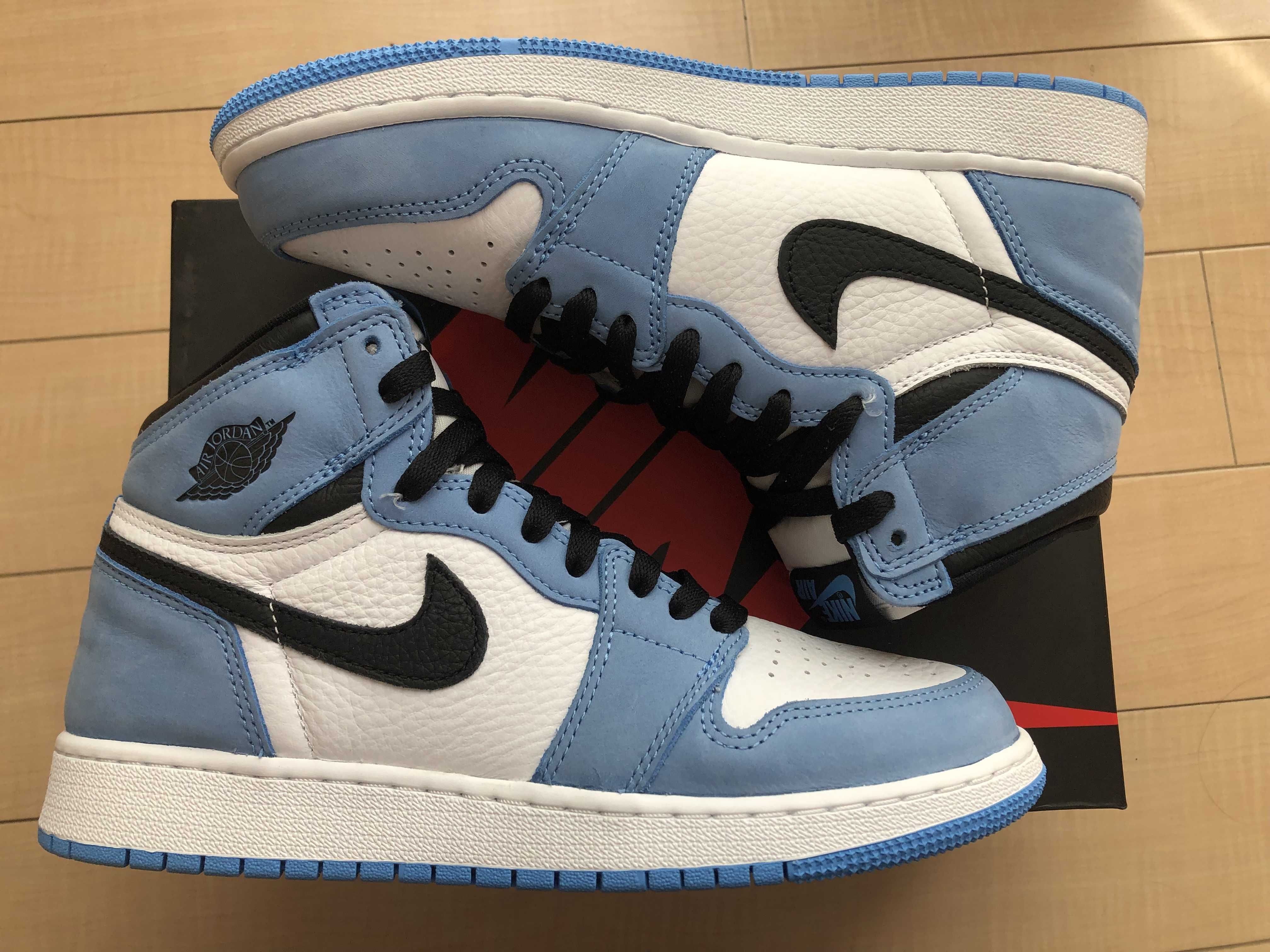 Nike GS Air Jordan 1 High "White/University Blue/Black"   