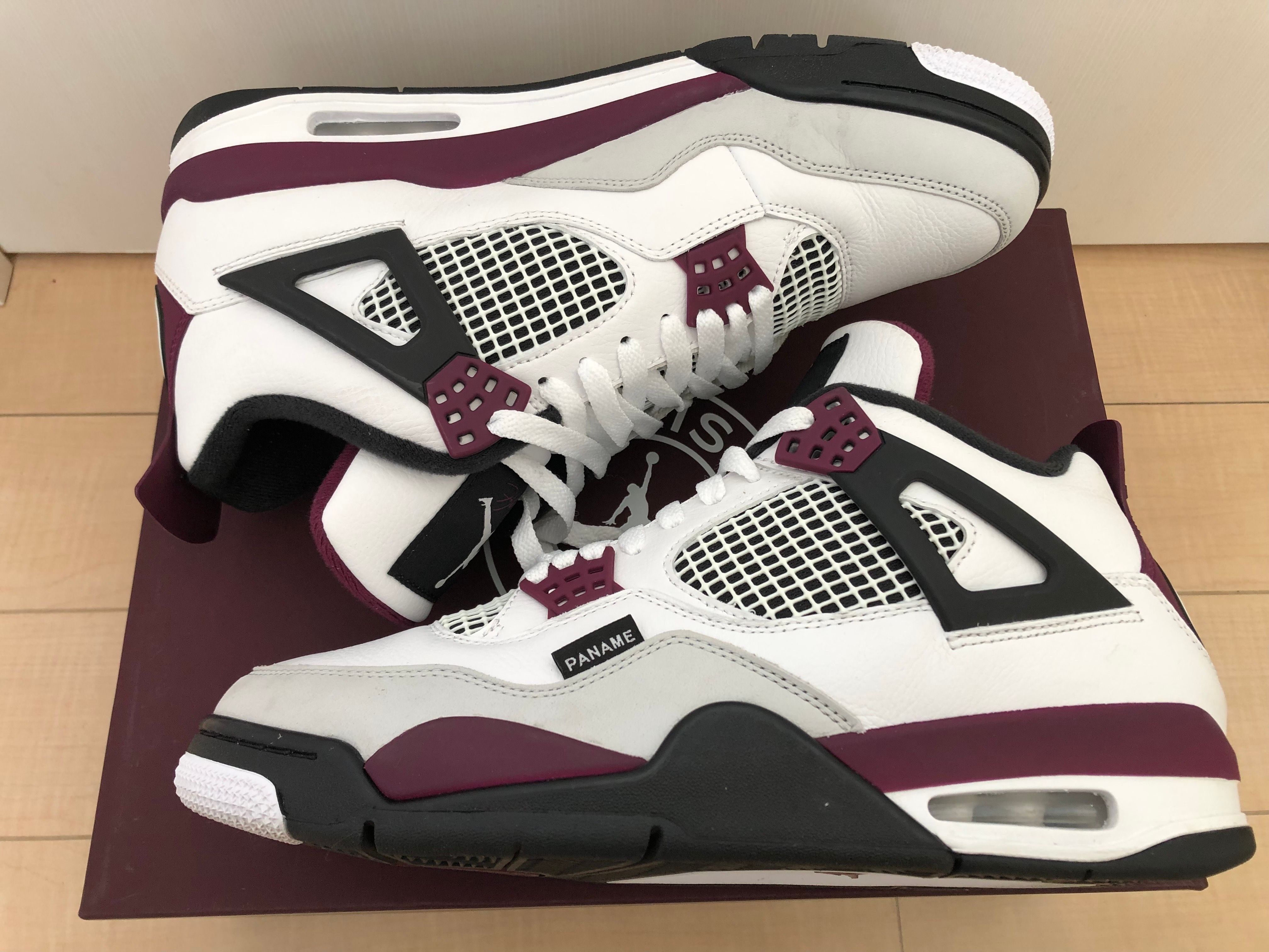 Paris Saint Germain ×Nike Air Jordan 4 Retro "White/Bordeaux/Neutral Gray"