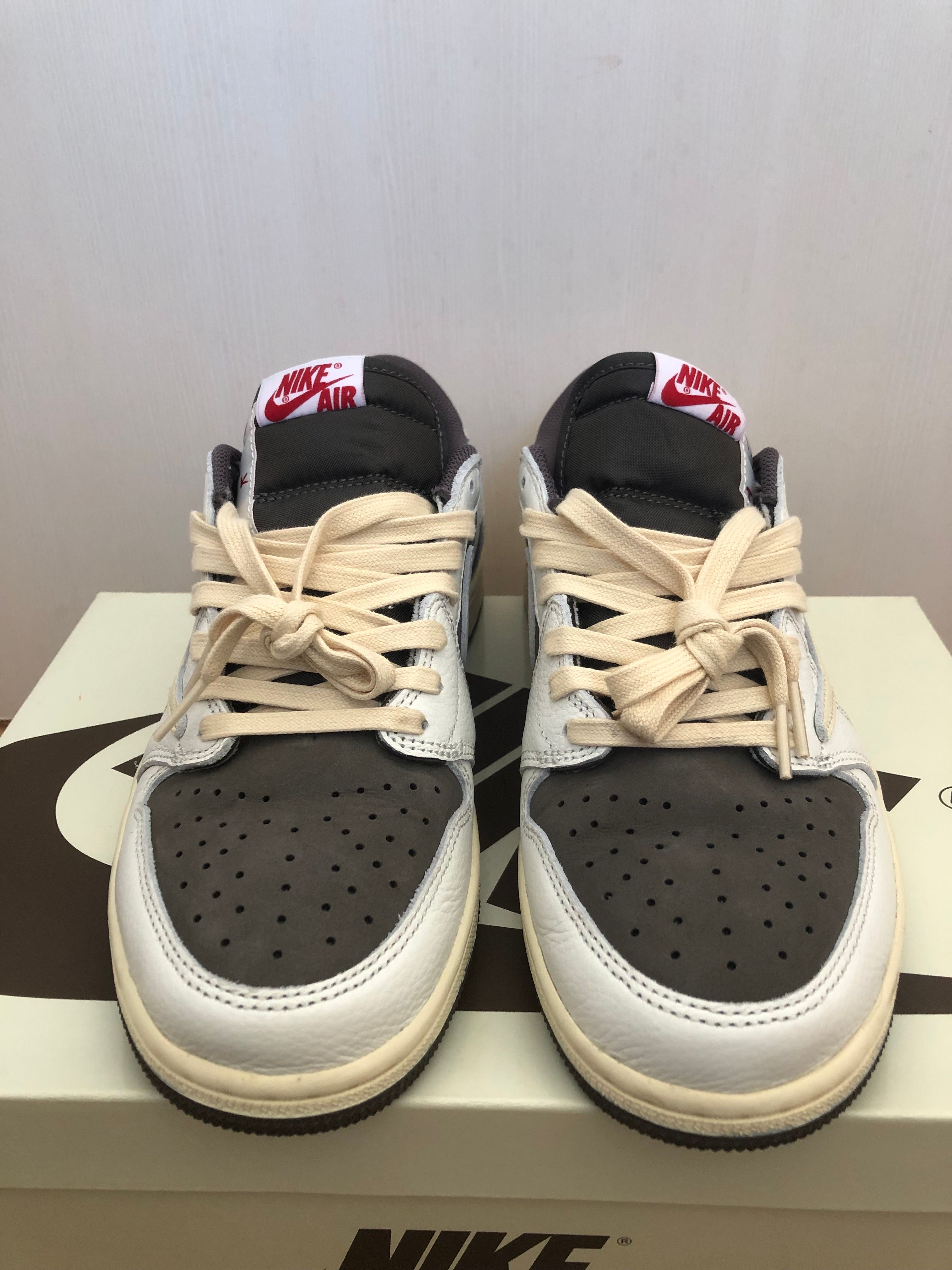 トラヴィススコットナイキエアジョーダン1ローリバースモカセイルアンドリッジロック 楽天市場】Travis Scott x Nike Air Jordan 1 Low Reverse Mocha