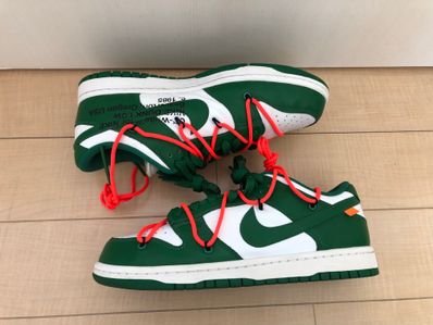 Off-White × Nike Dunk Low "White/Pine Green"