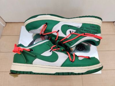Off-White × Nike Dunk Low "White/Pine Green"