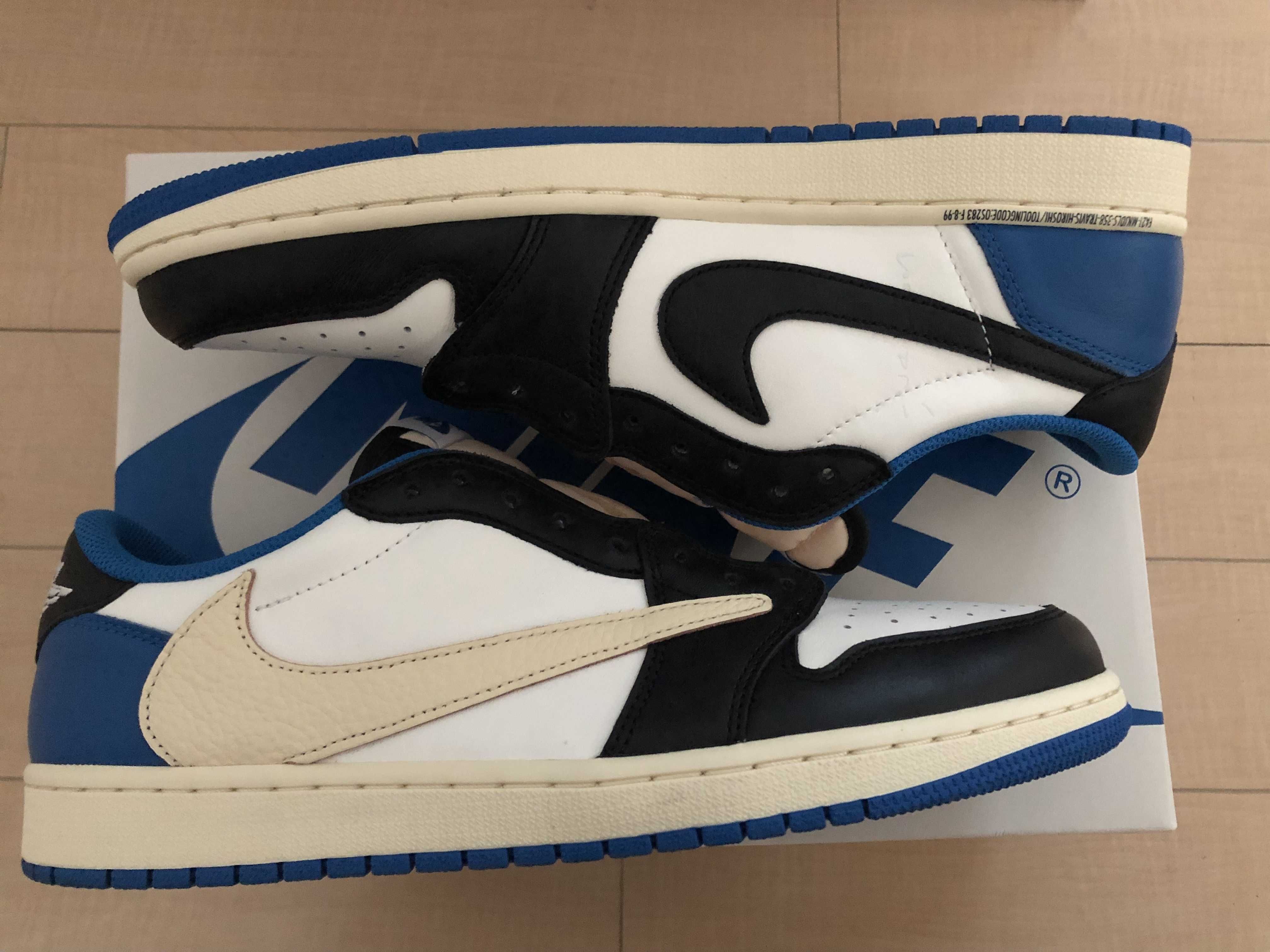 Travis Scott × fragment design × Nike Air Jordan 1 Low OG SP "Military Blue"