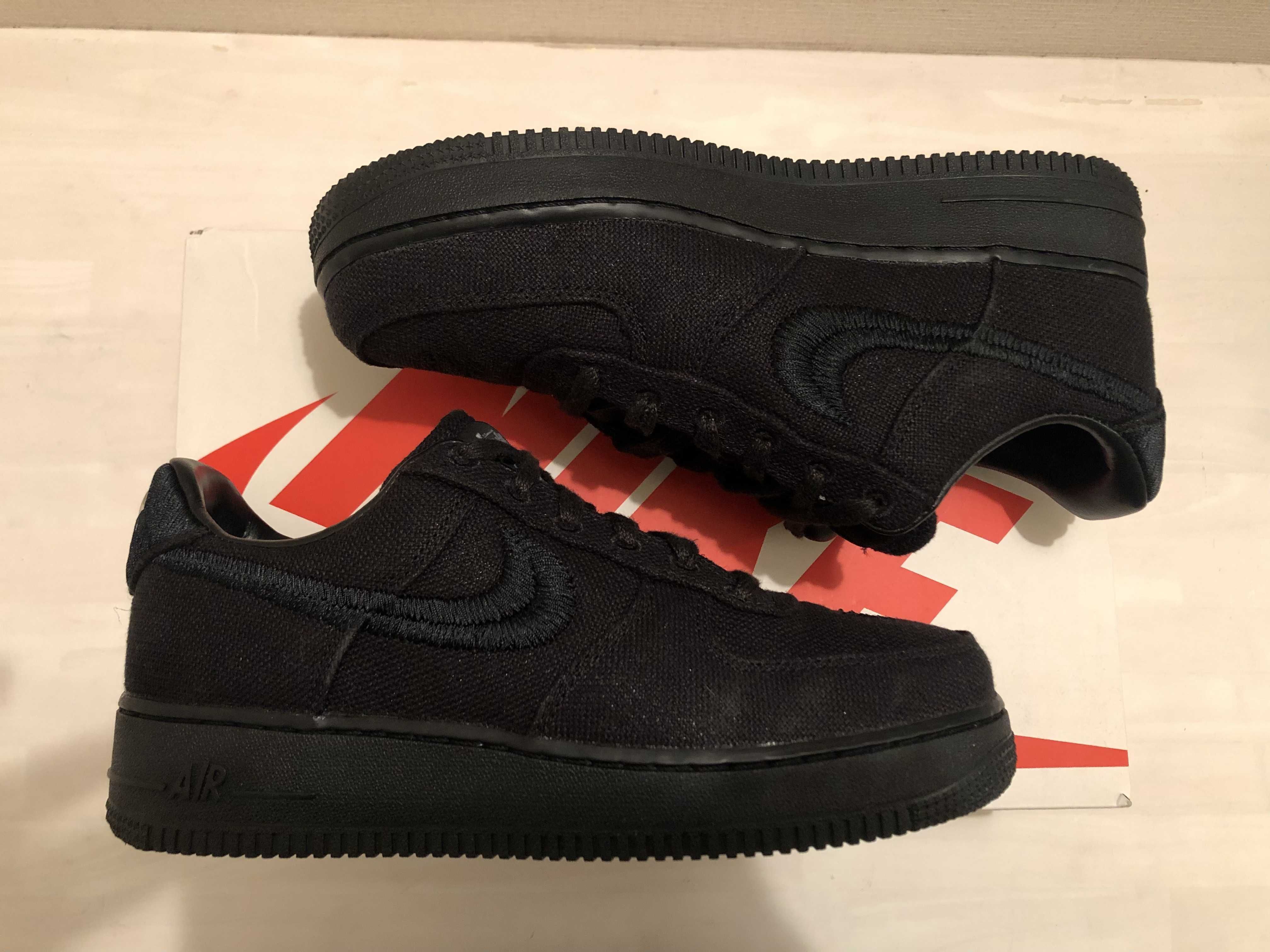 Stussy × Nike Air Force 1 Low "Triple Black"