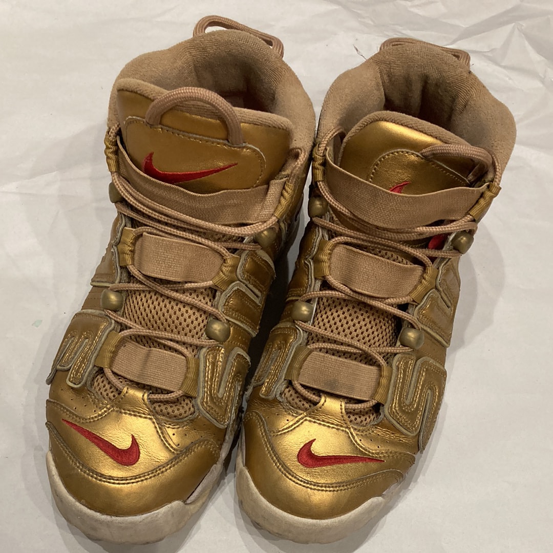Supreme × Nike Air More Uptempo "Metallic Gold"