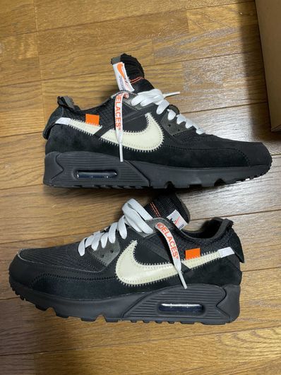 Off-White × Nike Air Max 90 "Black/Black-Cone-White"