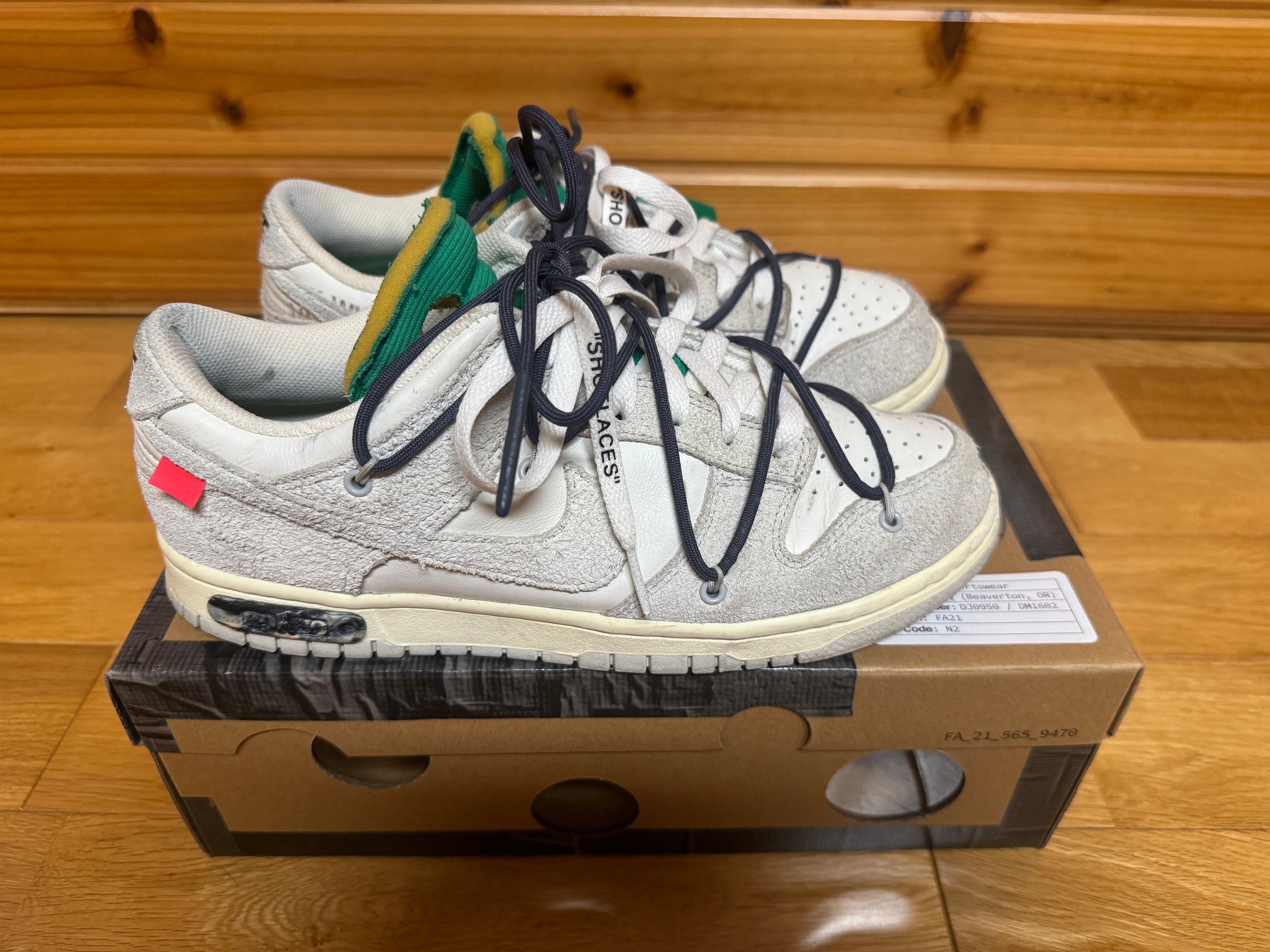 Off-White × Nike Dunk Low "Sail/Neutral Grey/Gridiron"