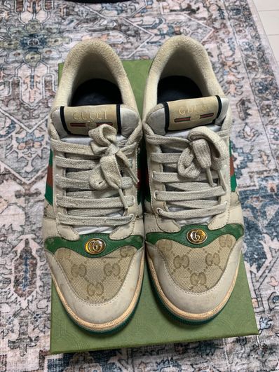GUCCI Women's Screener Sneaker "Beige/Ebony"
