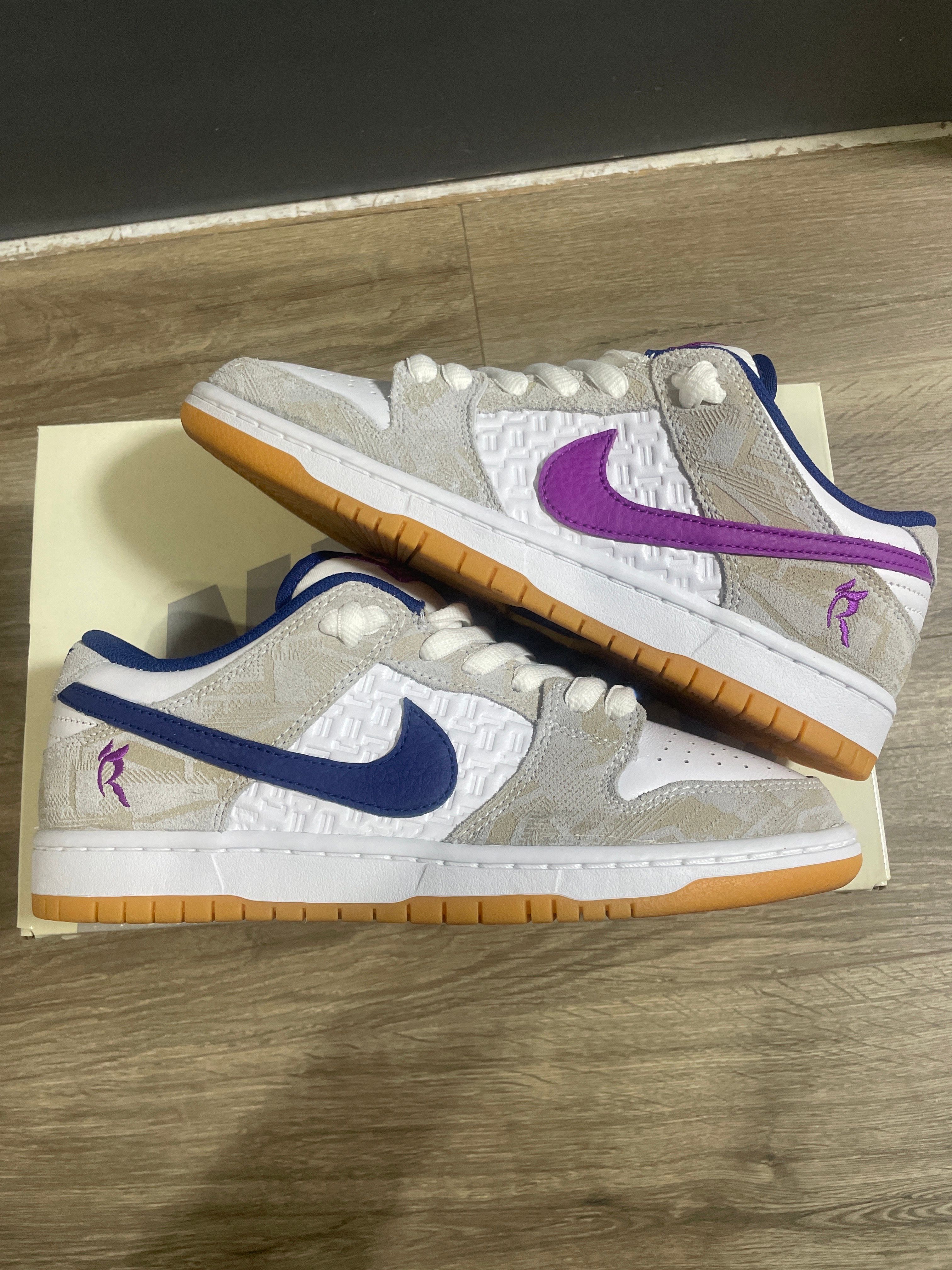 Rayssa Leal × Nike SB Dunk Low PRM "Pure Platinum and Vivid Purple"