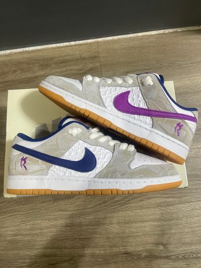Rayssa Leal × Nike SB Dunk Low PRM "Pure Platinum and Vivid Purple"