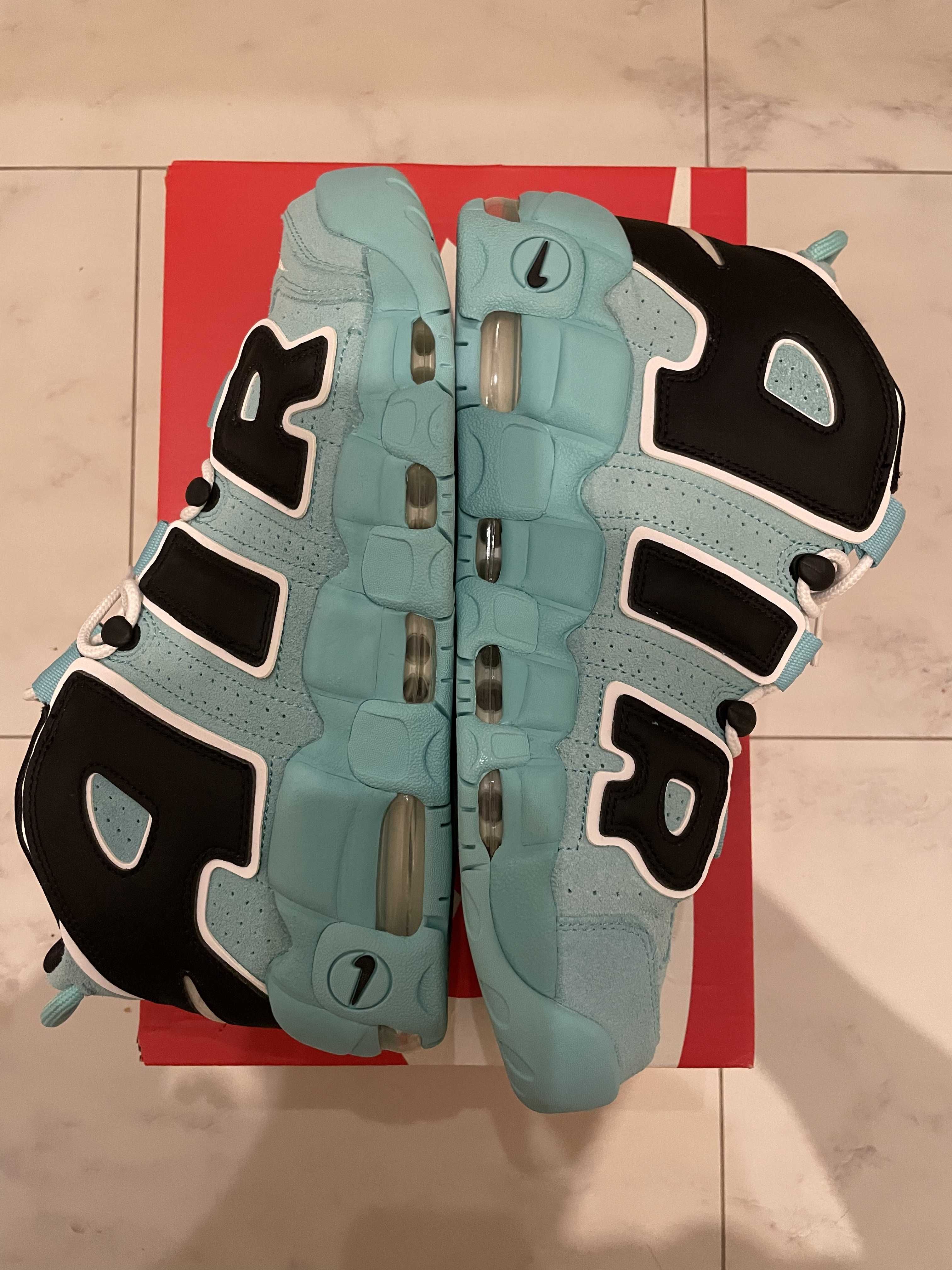 NIKE AIR MORE UPTEMPO "LIGHT AQUA / BLACK / WHITE"