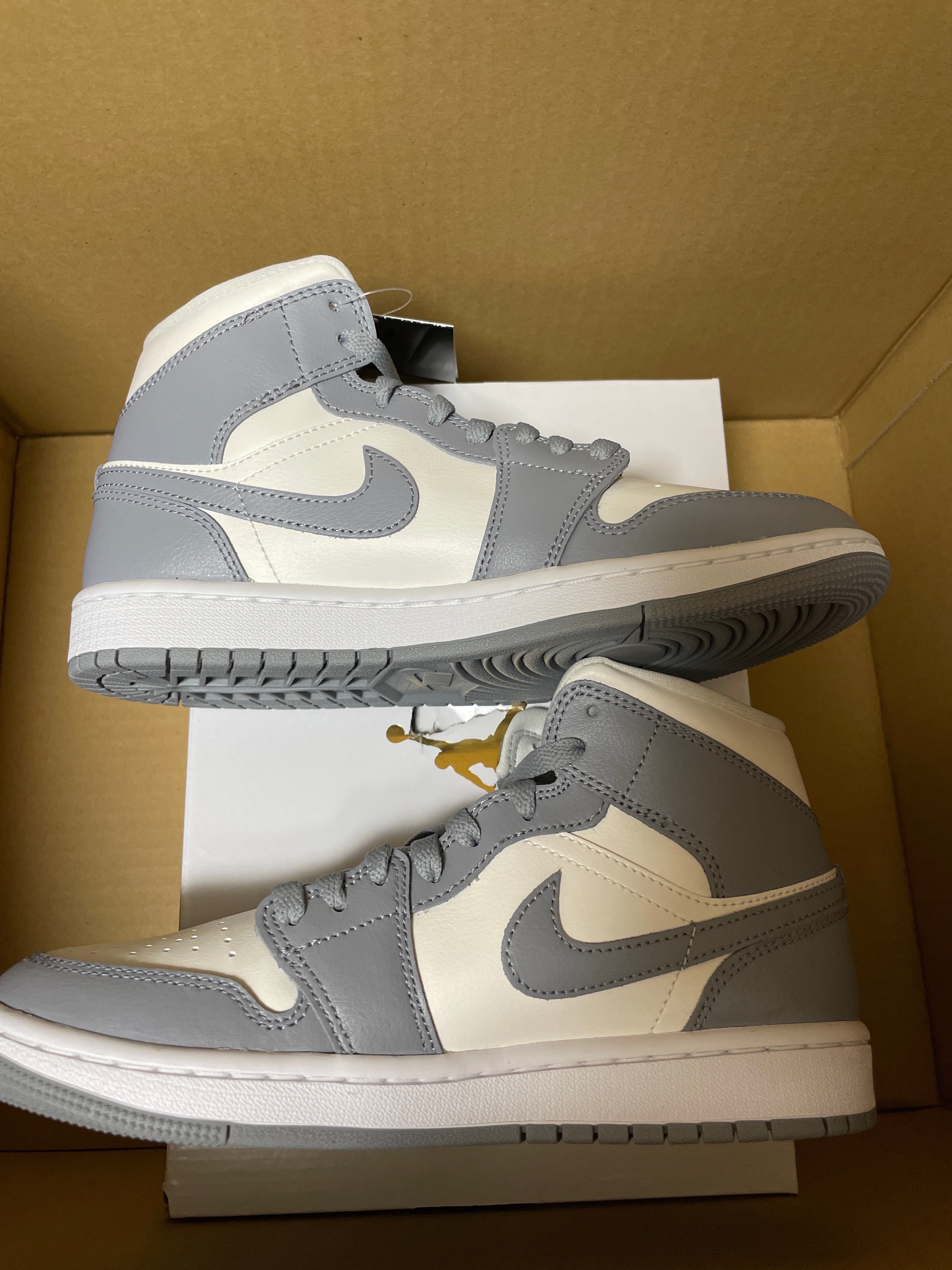 Nike Women's Air Jordan 1 Mid "Grey/Sail"