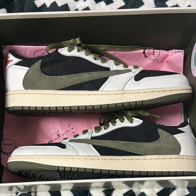 Travis Scott × Nike Women's Air Jordan 1 Low OG "Medium Olive"