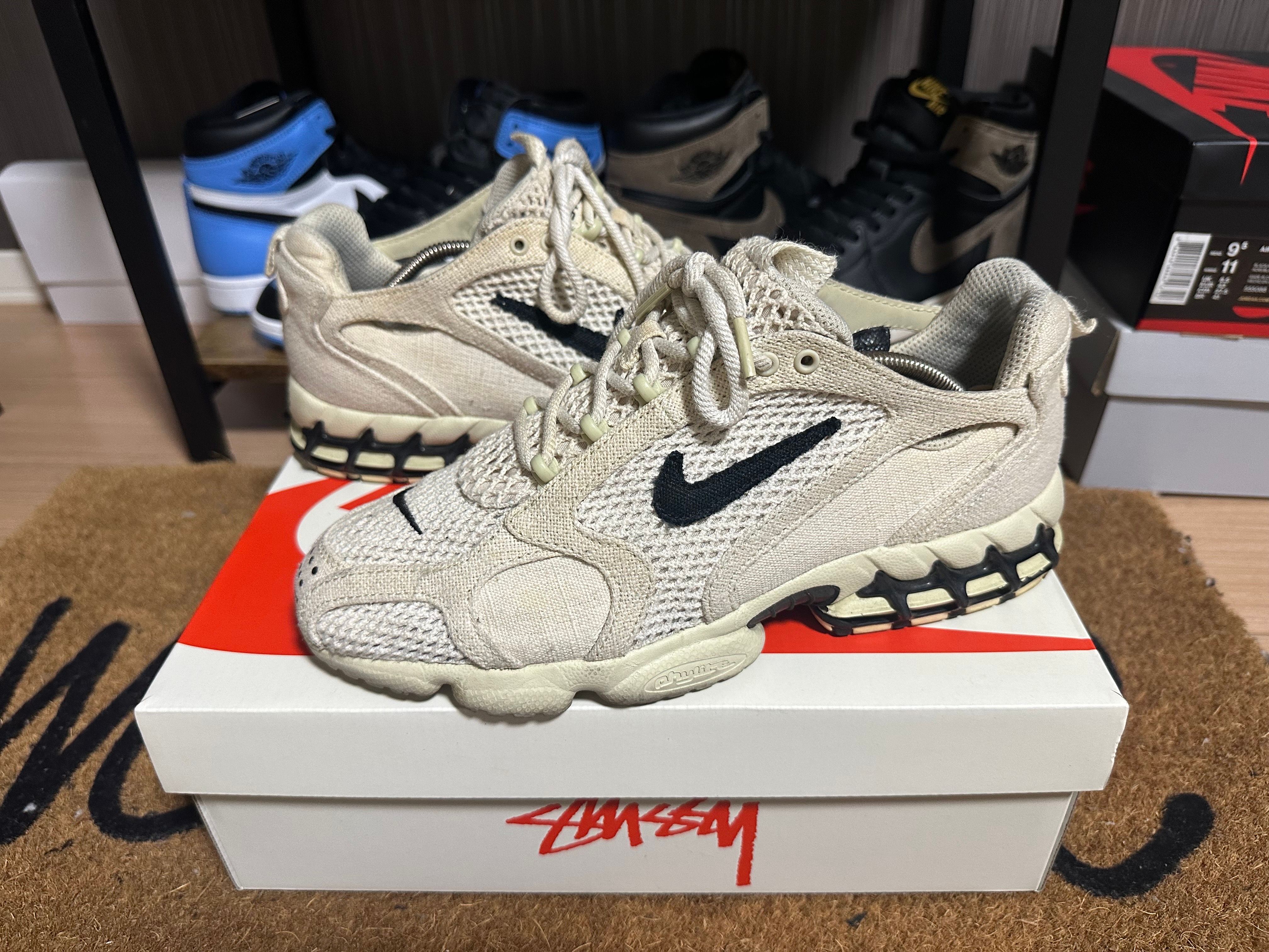 Stussy × Nike Air Zoom Spiridon CG 2 "Fossil/Black"