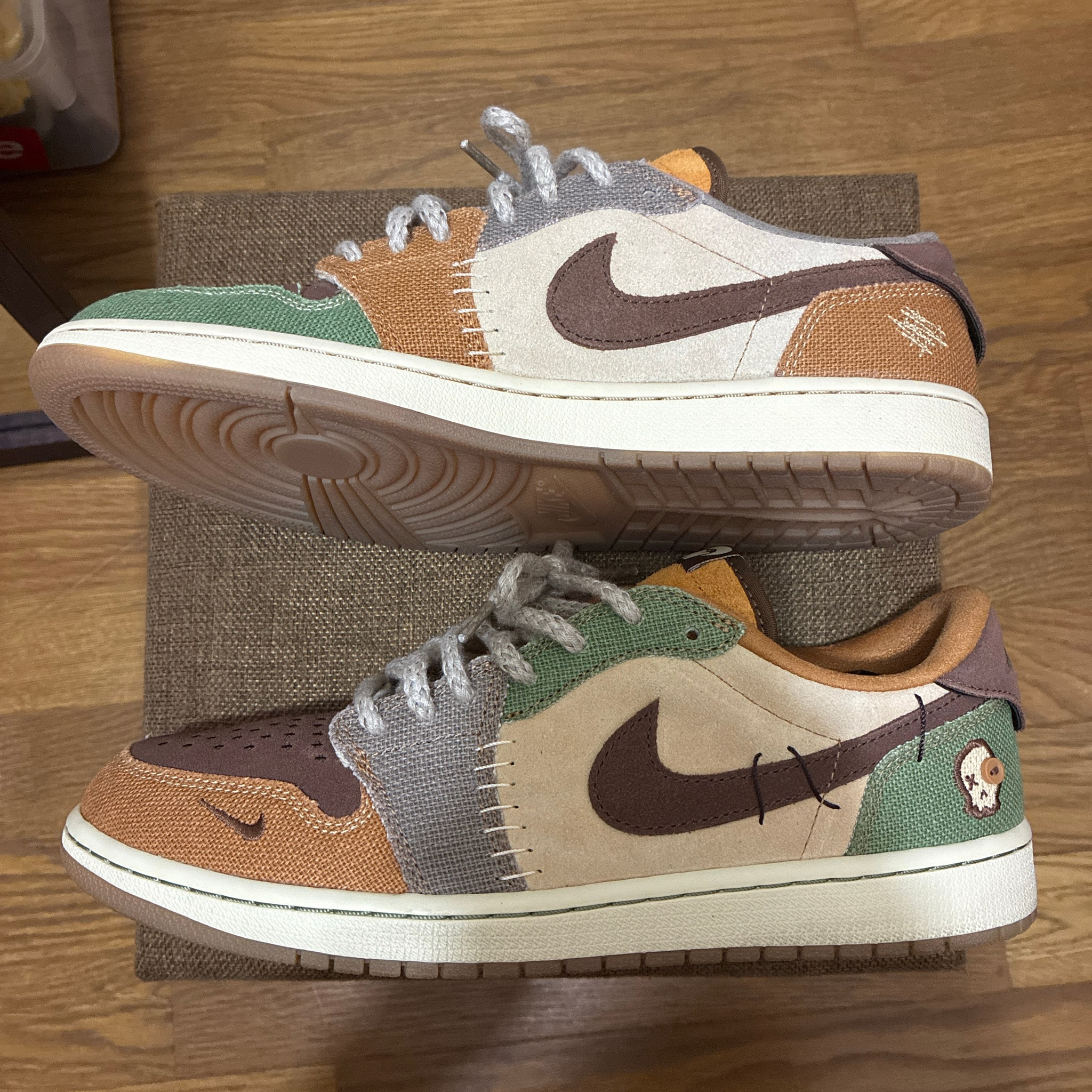 Zion Williamson × Nike Air Jordan 1 Low OG "Flax and Oil Green"