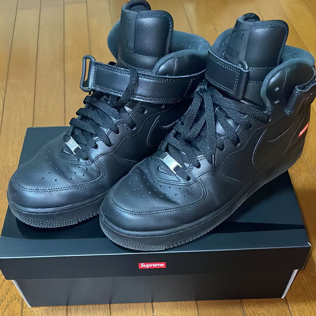 Supreme × Nike Air Force 1 Mid "Black" FW24