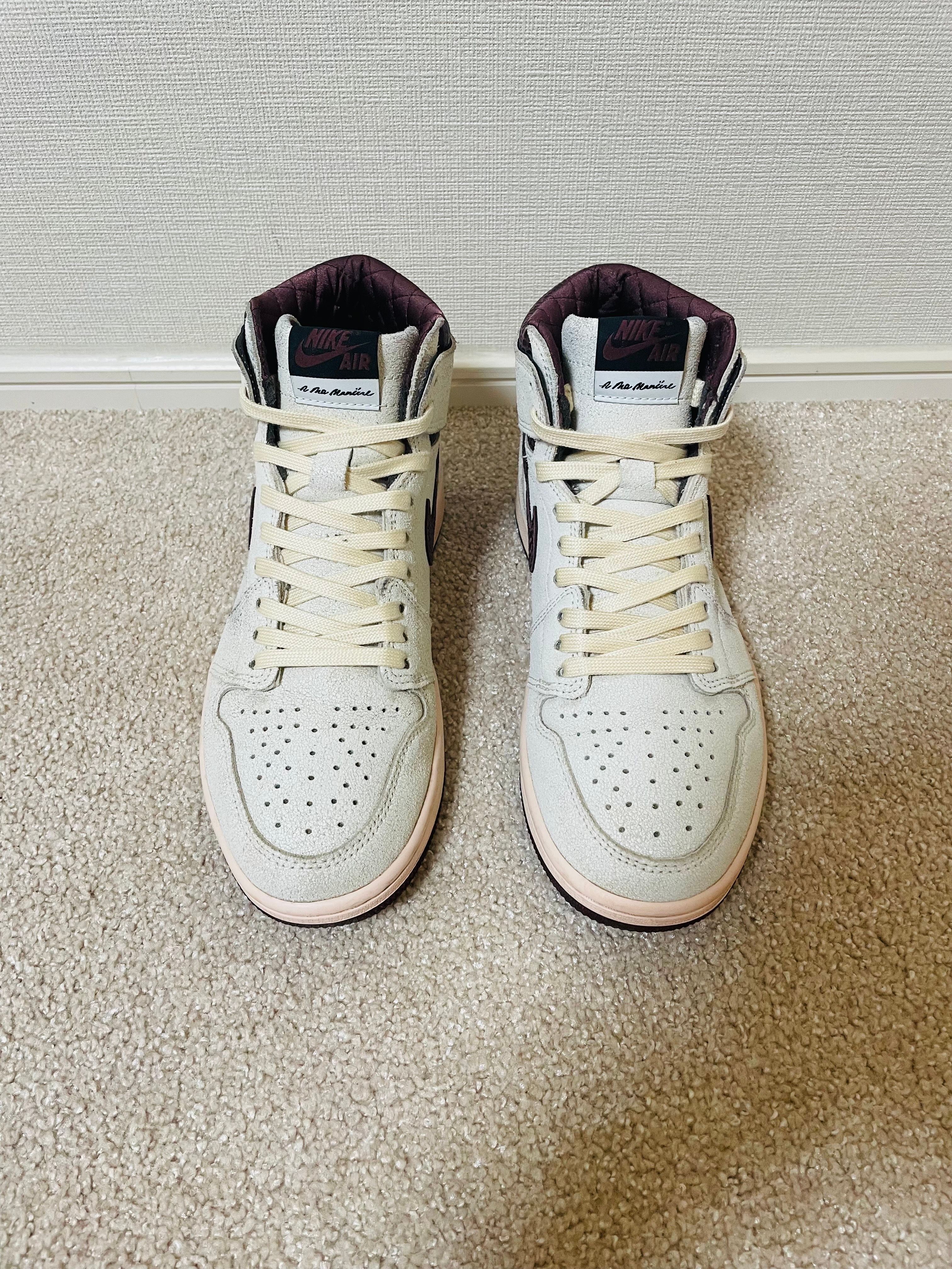 A Ma Maniere × Nike Air Jordan 1 Retro High OG "Sail and Burgundy"