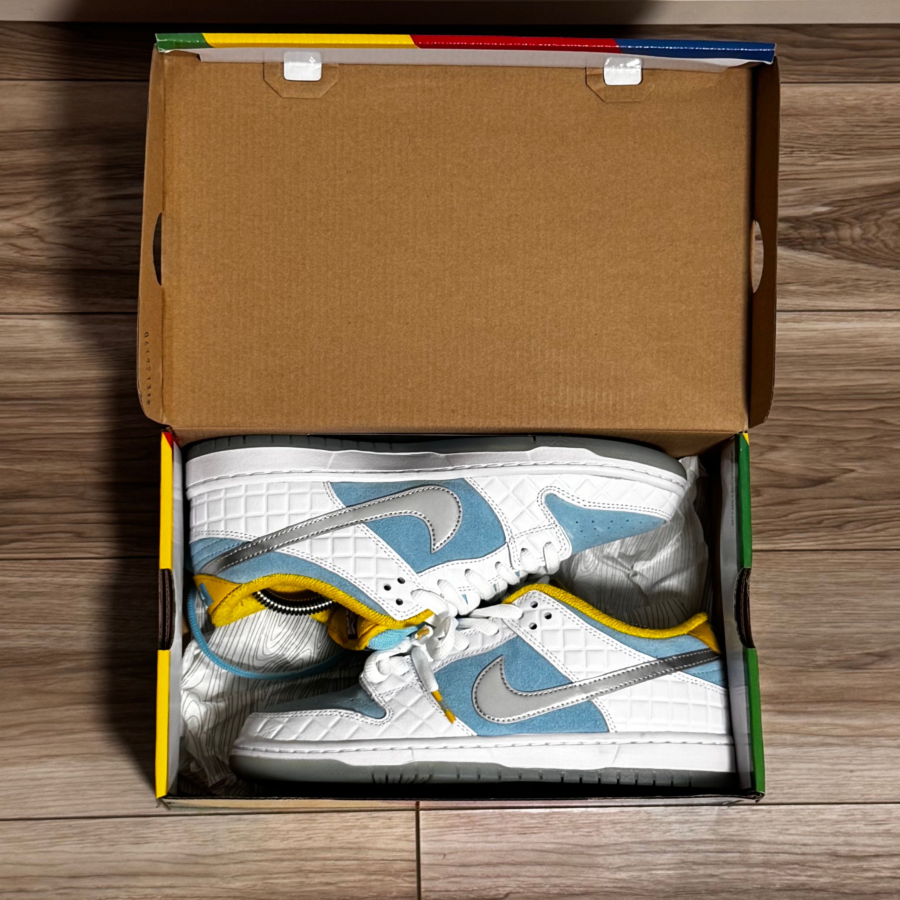 FTC × Nike SB Dunk Low "White/Blue"