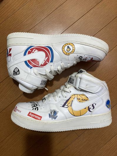 Supreme × NBA × Nike Air Force 1 Mid '07 "White"